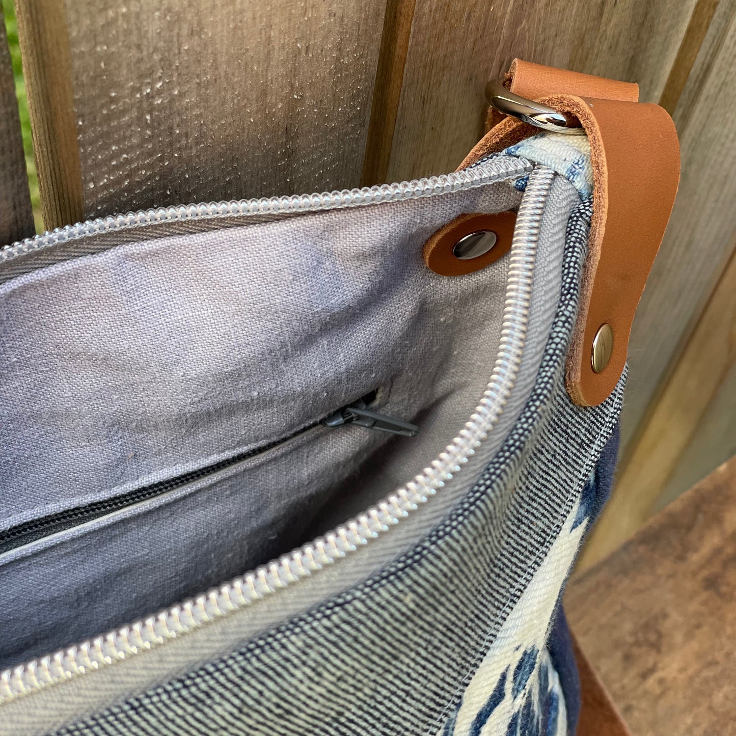 Upcycled Denim Crossbody Bag
