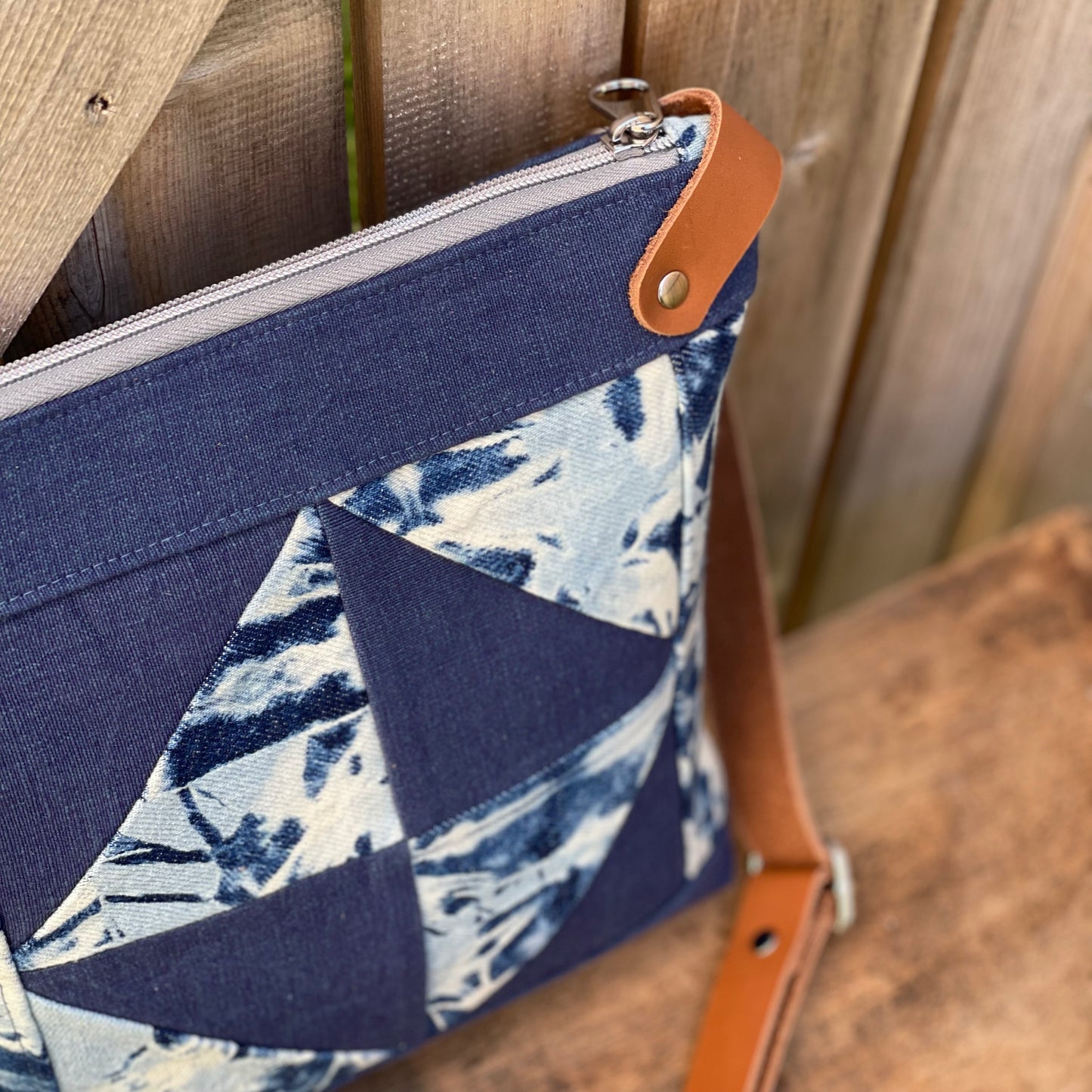 Upcycled Denim Crossbody Bag