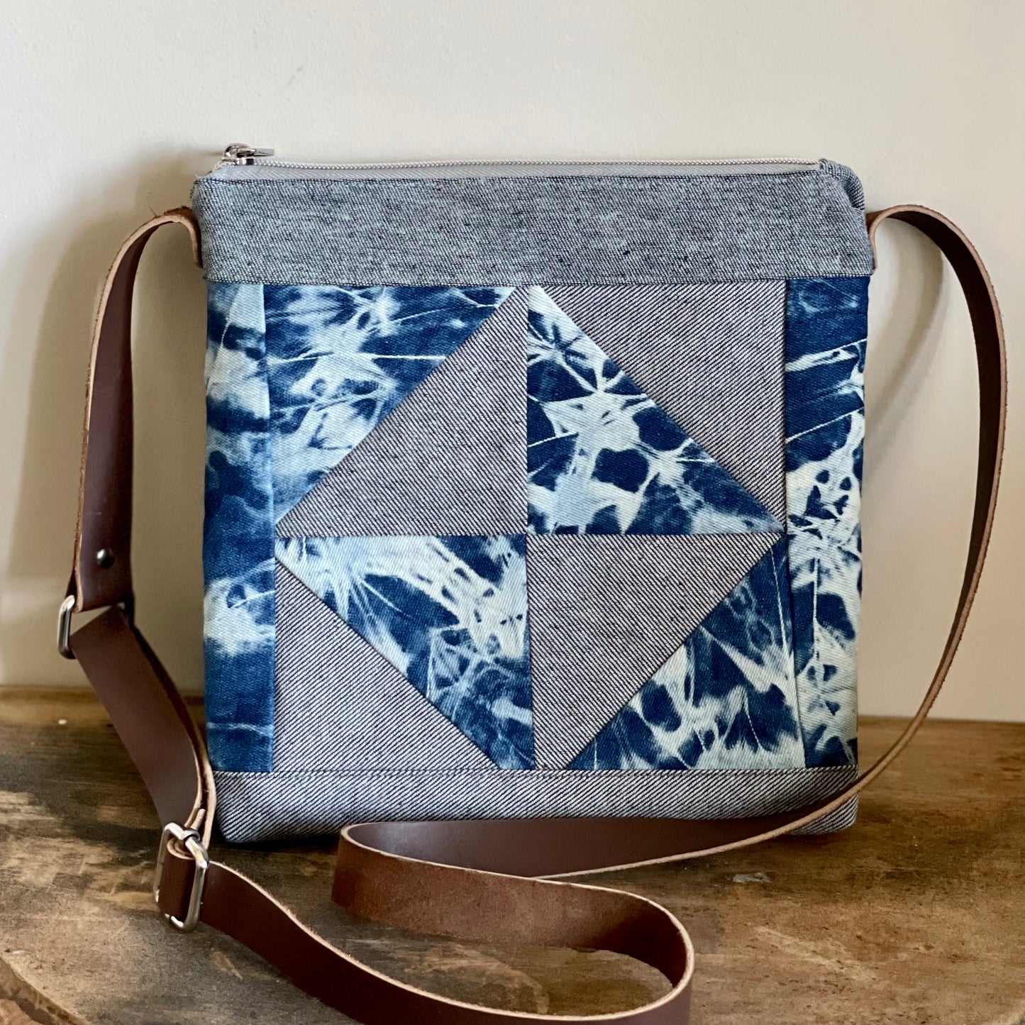 Upcycled Denim Crossbody Bag