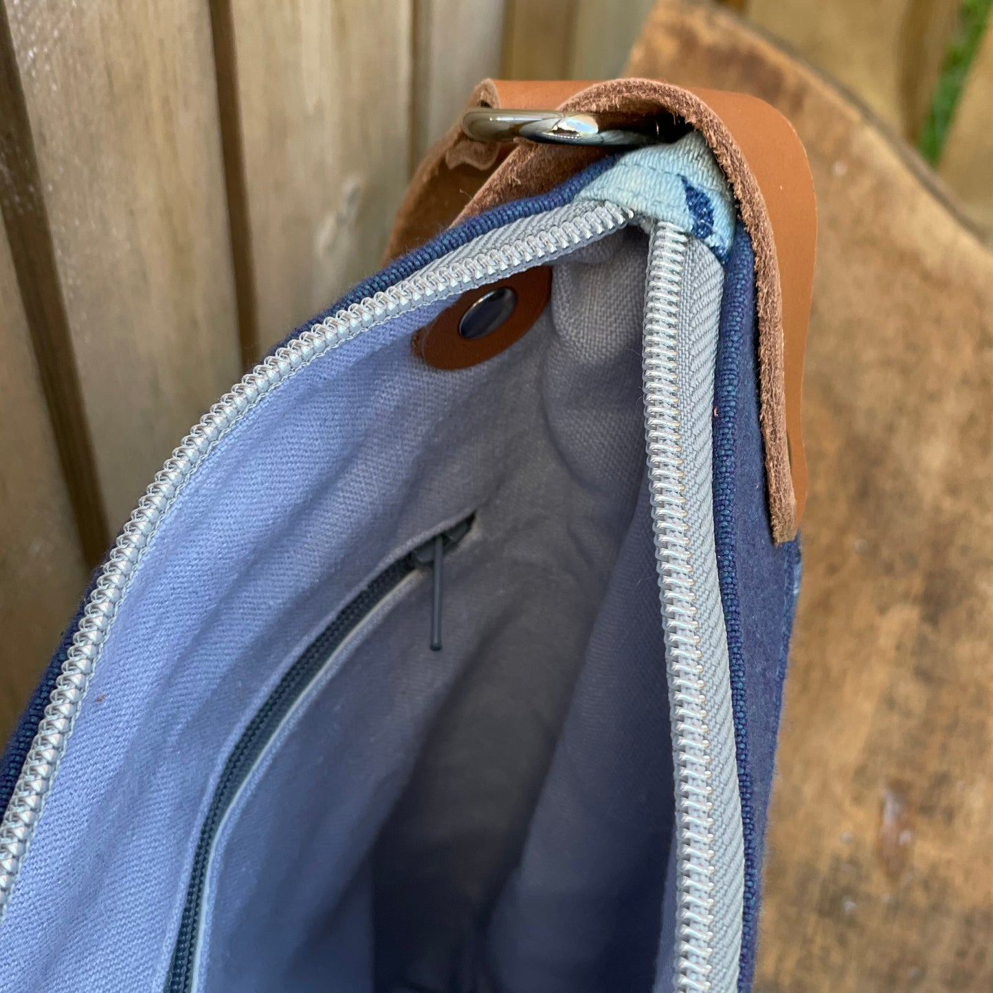 Upcycled Denim Crossbody Bag