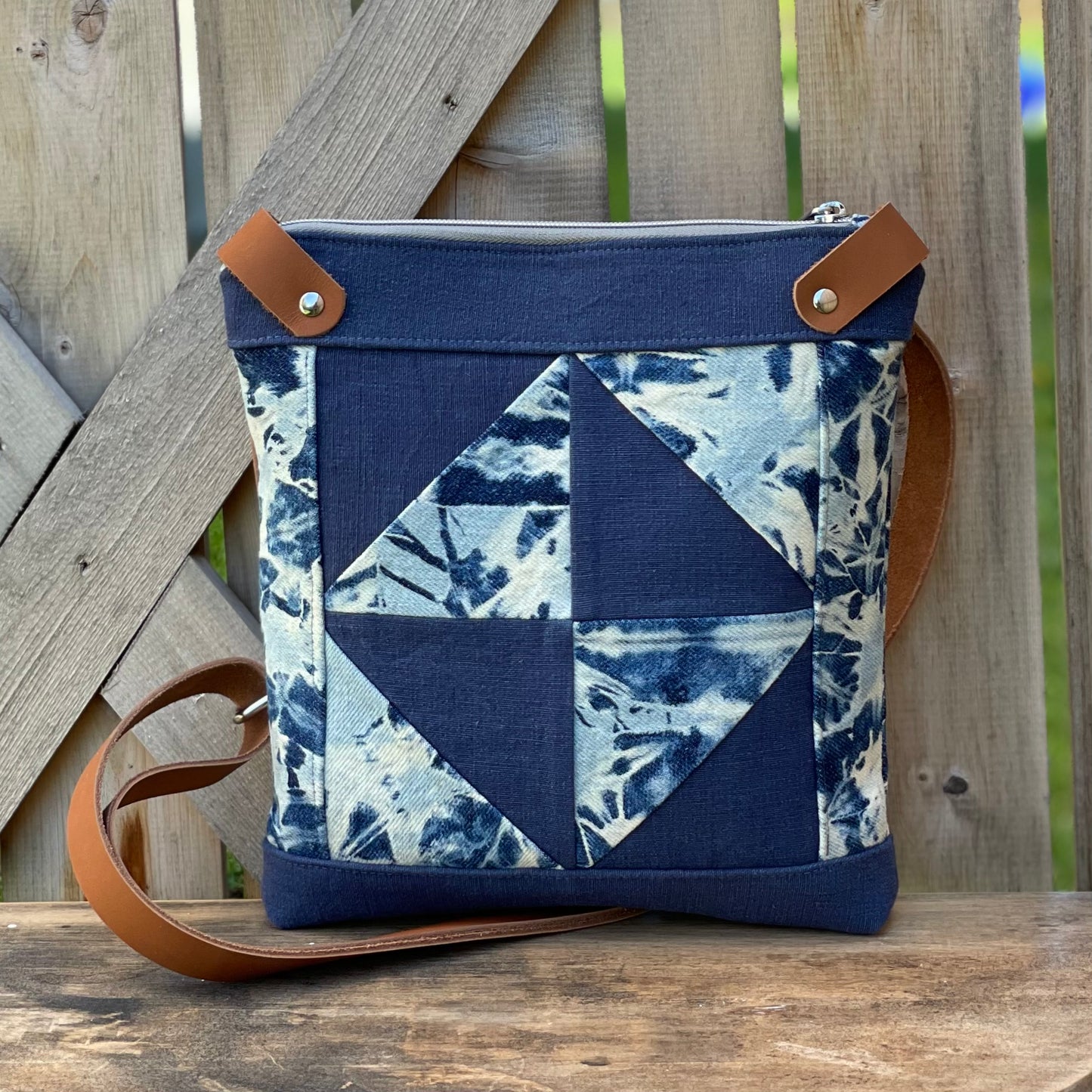 Upcycled Denim Crossbody Bag