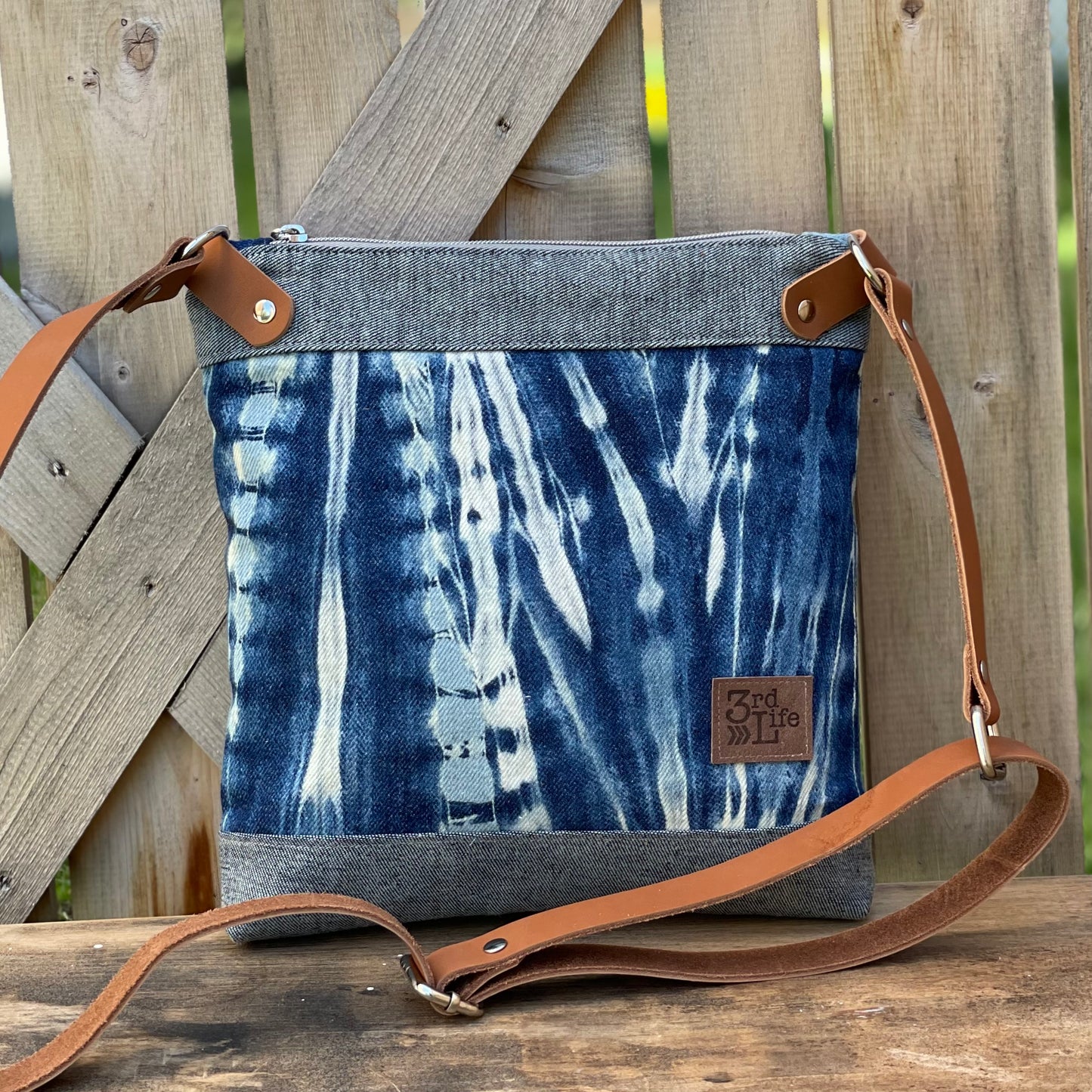 Upcycled Denim Crossbody Bag