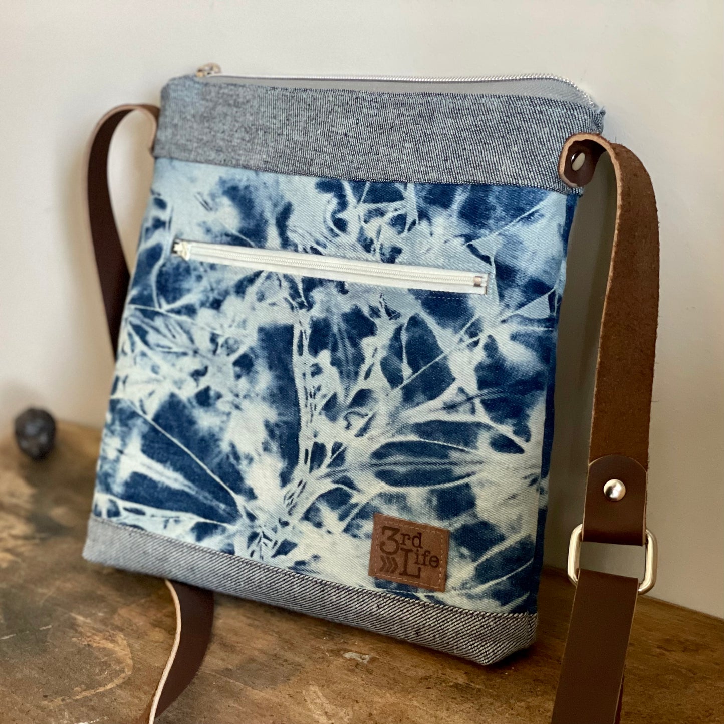 Upcycled Denim Crossbody Bag