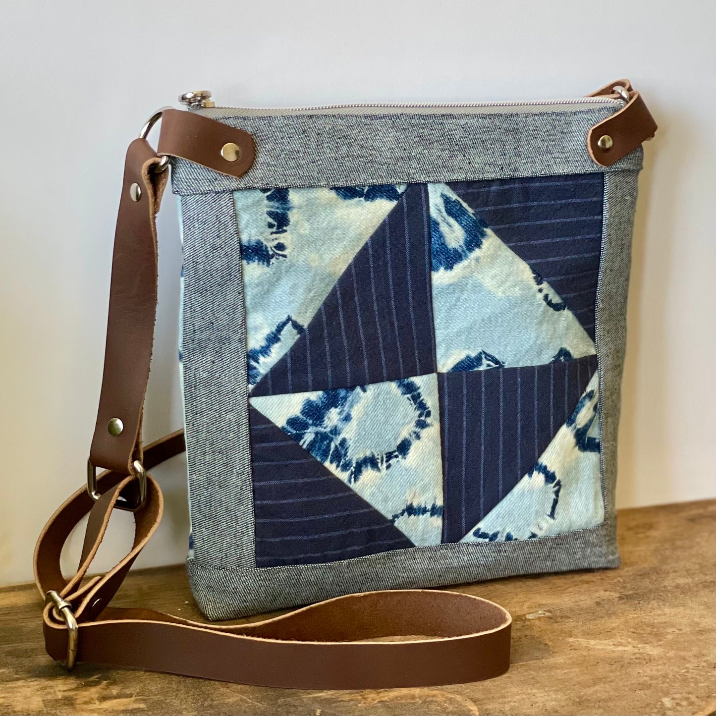 Upcycled Denim Crossbody Bag