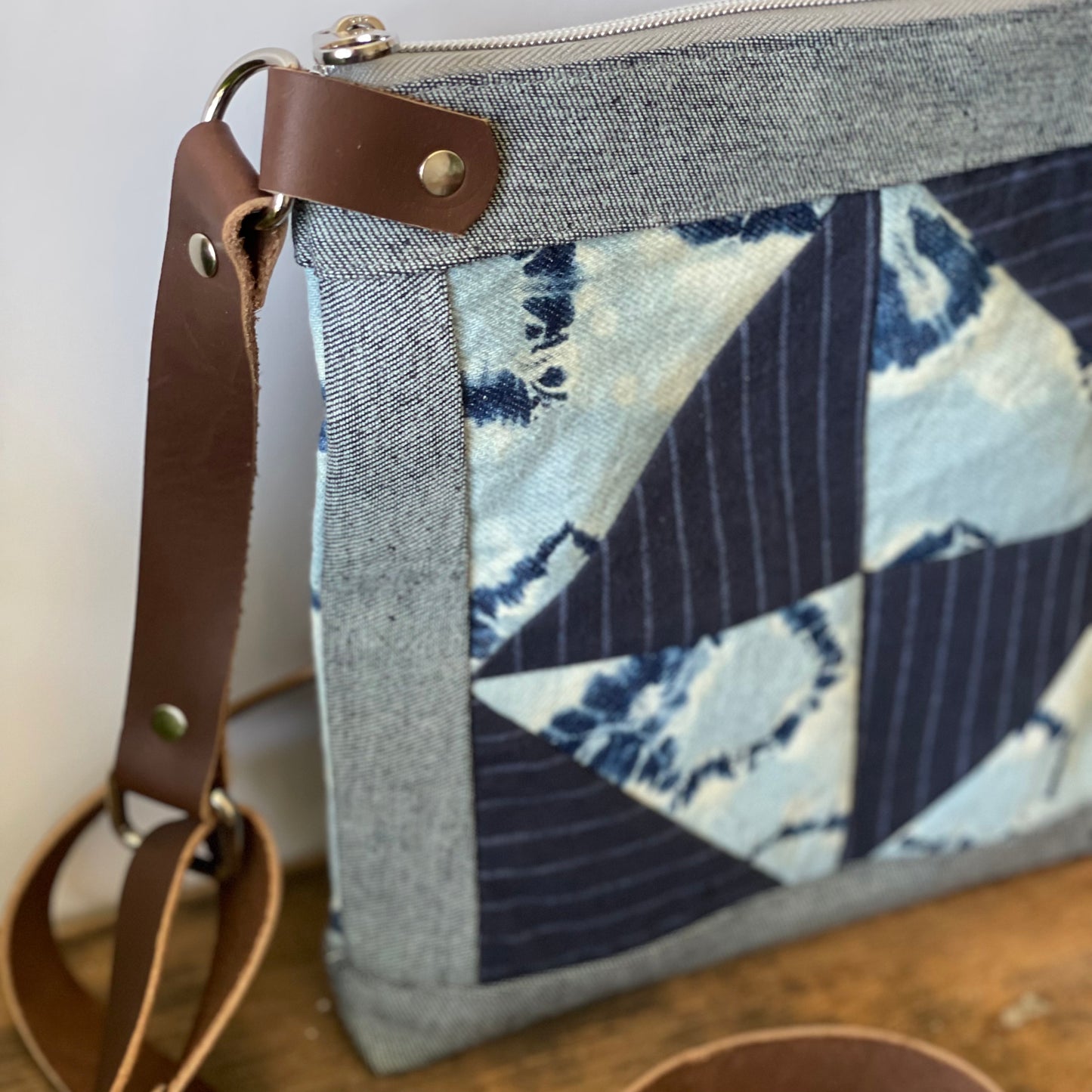 Upcycled Denim Crossbody Bag