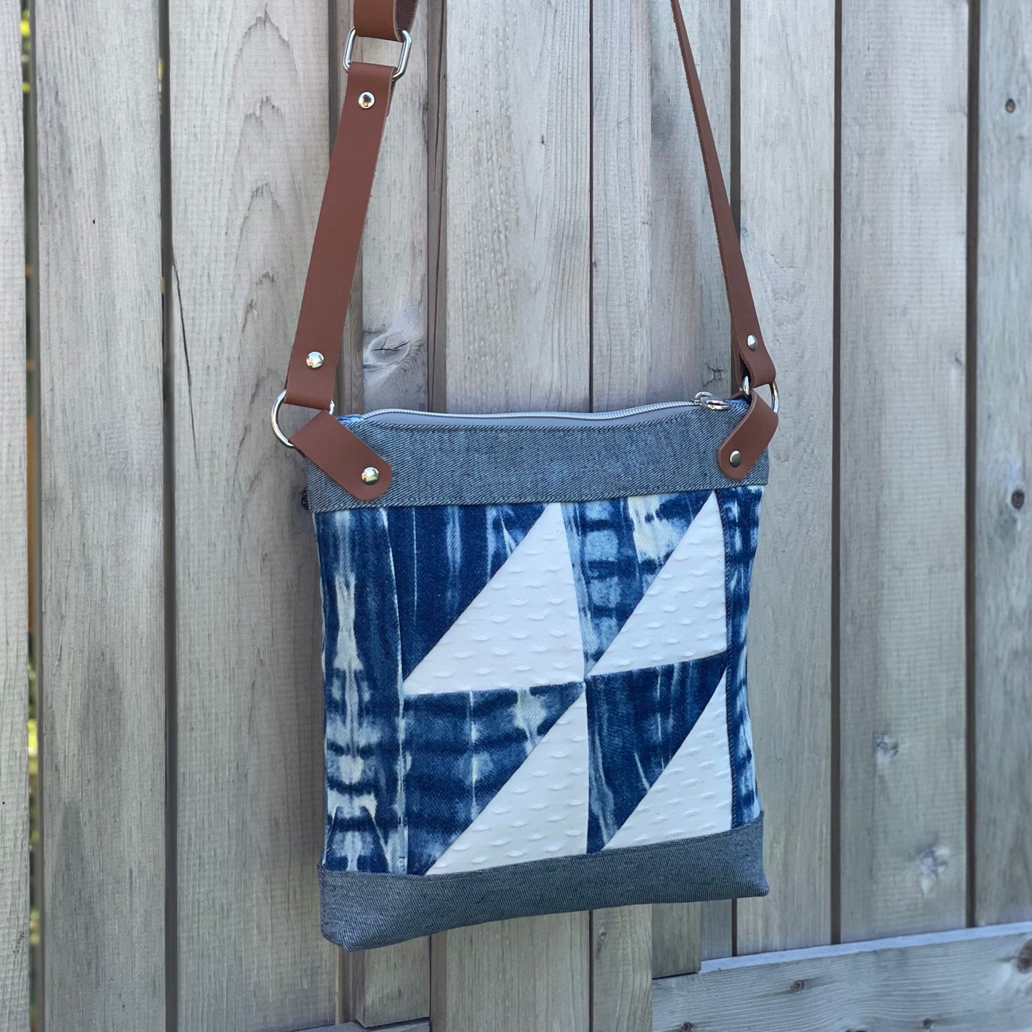 Upcycled Denim Crossbody Bag