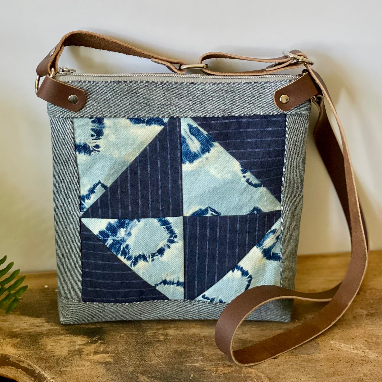 Upcycled Denim Crossbody Bag