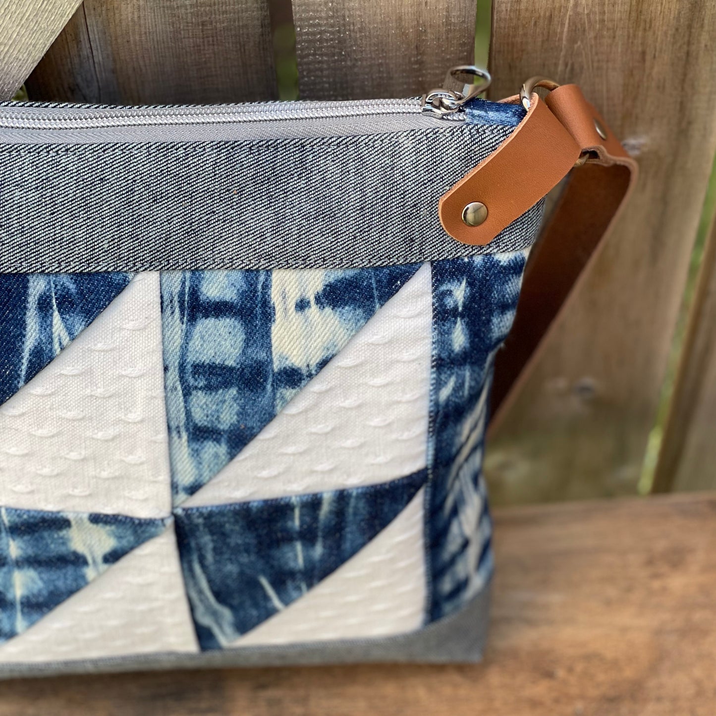 Upcycled Denim Crossbody Bag