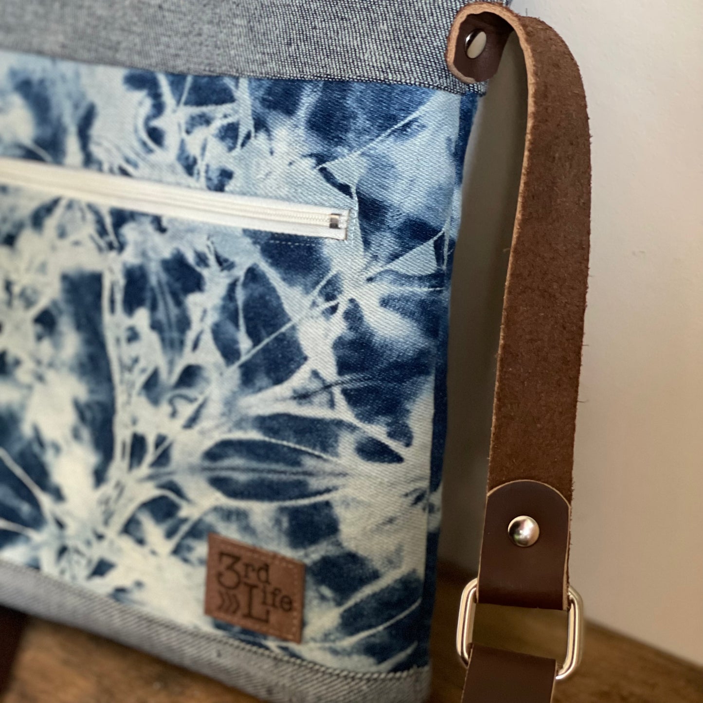 Upcycled Denim Crossbody Bag