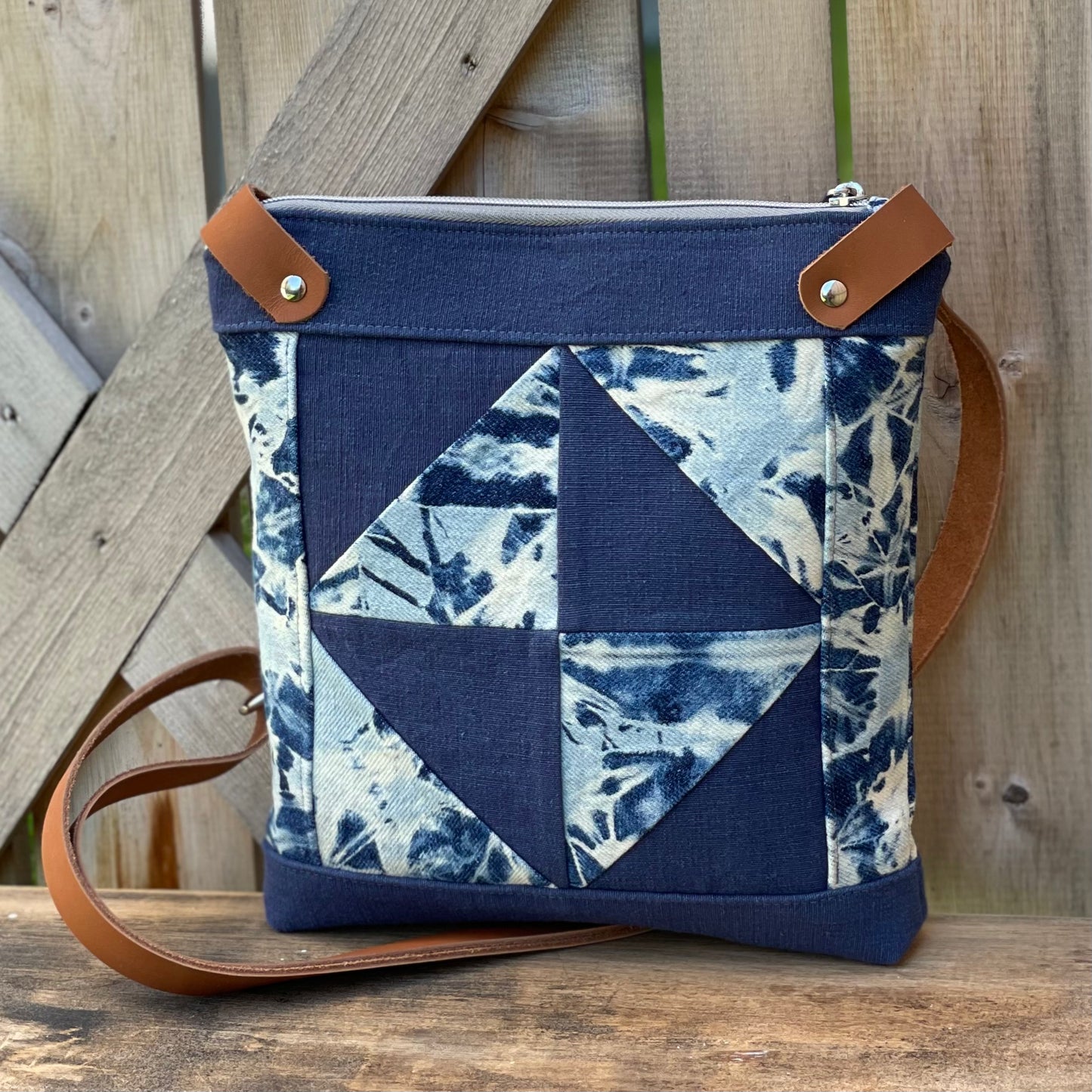 Upcycled Denim Crossbody Bag