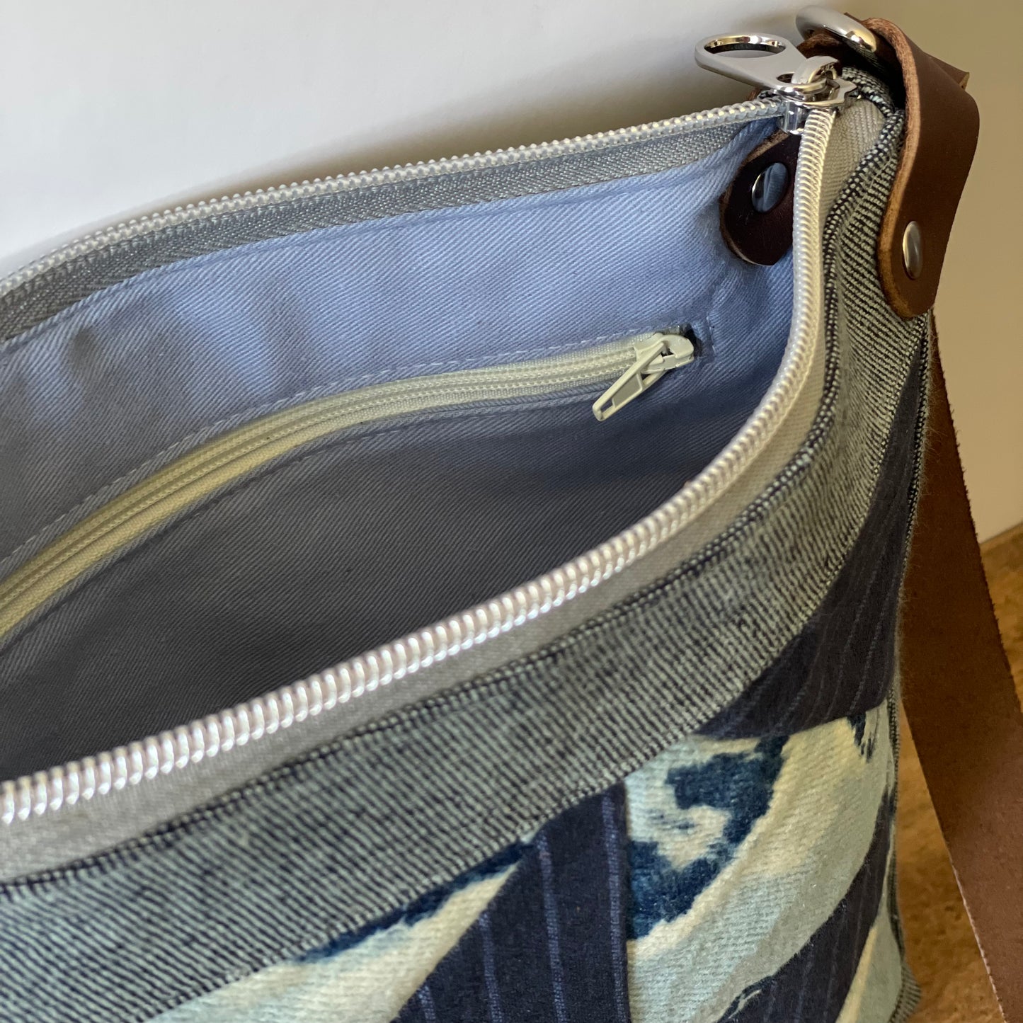 Upcycled Denim Crossbody Bag