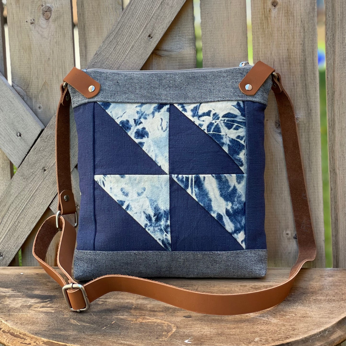 Upcycled Denim Crossbody Bag