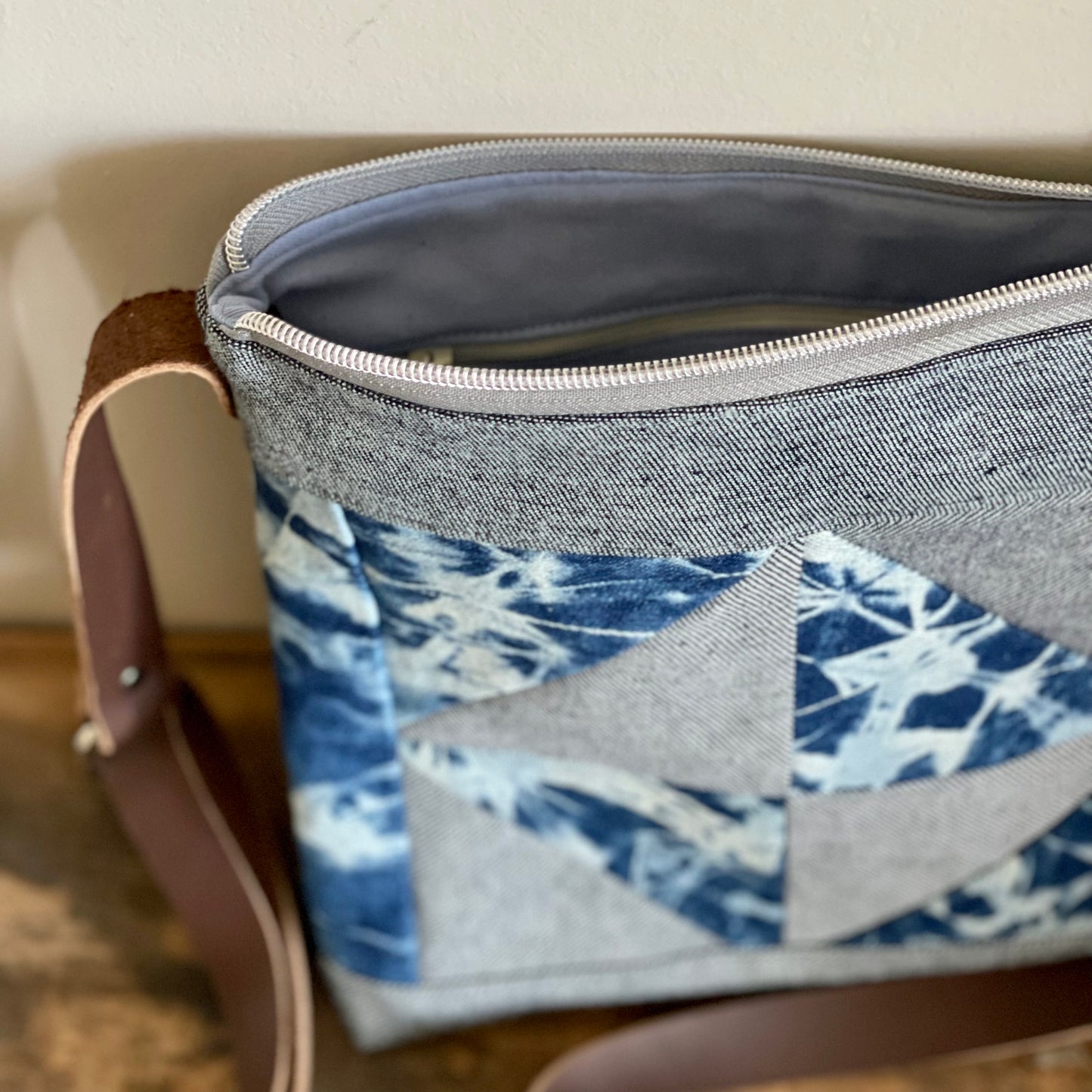 Upcycled Denim Crossbody Bag