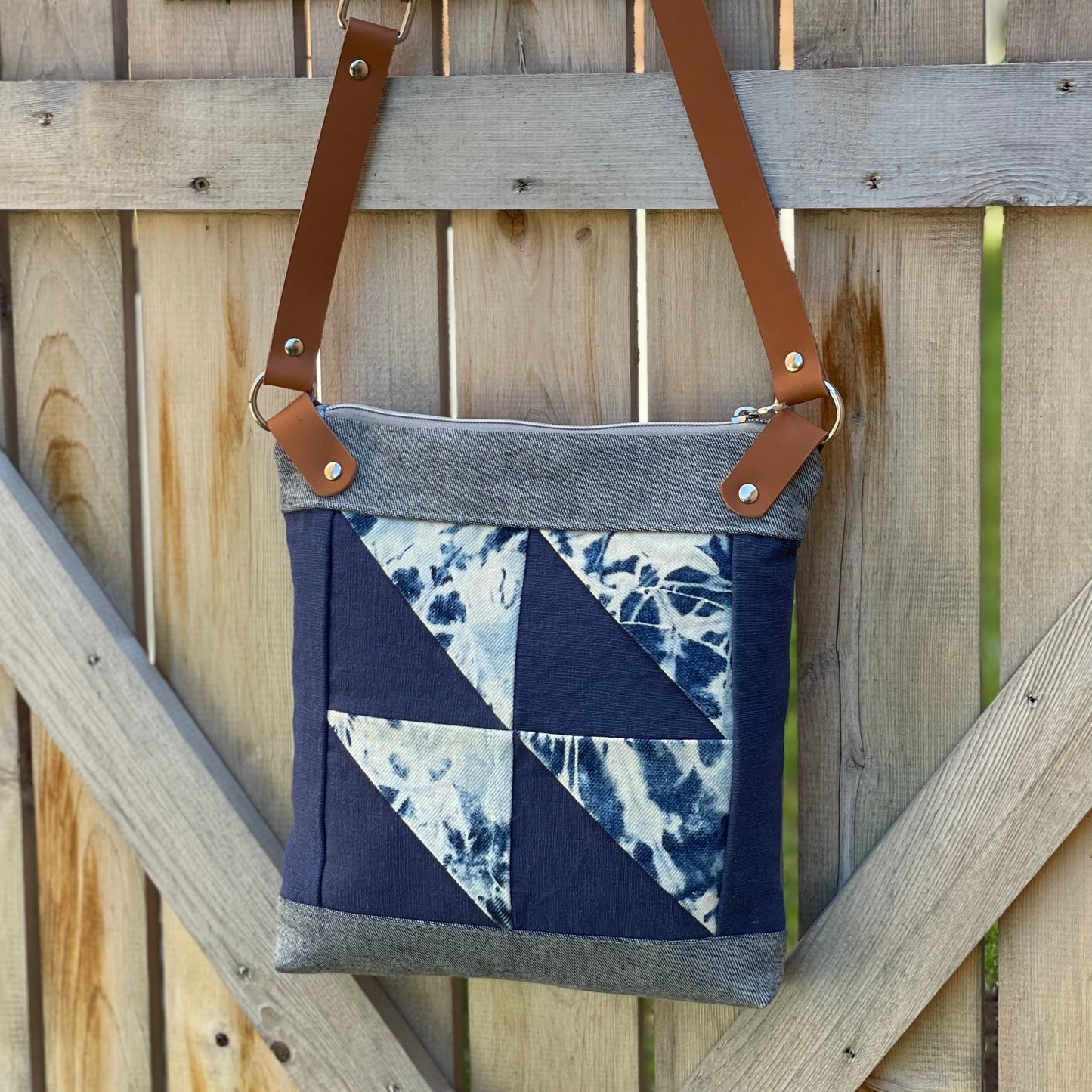 Upcycled Denim Crossbody Bag