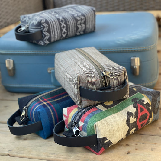 Toiletry Bag - Blue Plaid