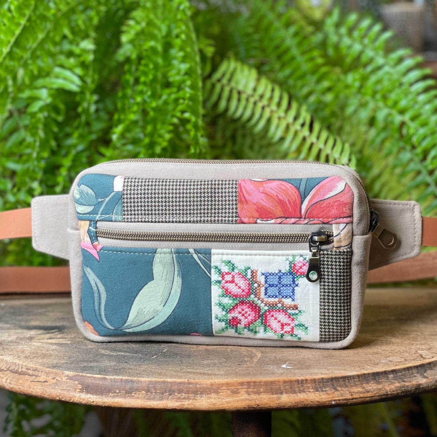 Embroidered Flowers Fanny Pack