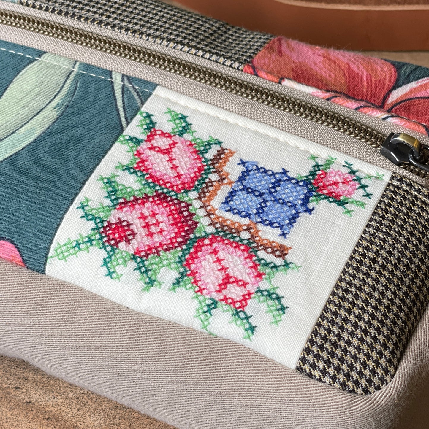 Embroidered Flowers Fanny Pack