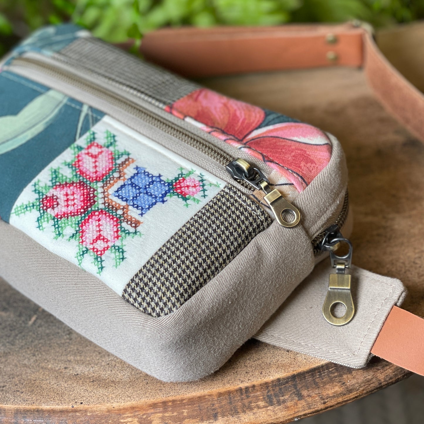 Embroidered Flowers Fanny Pack