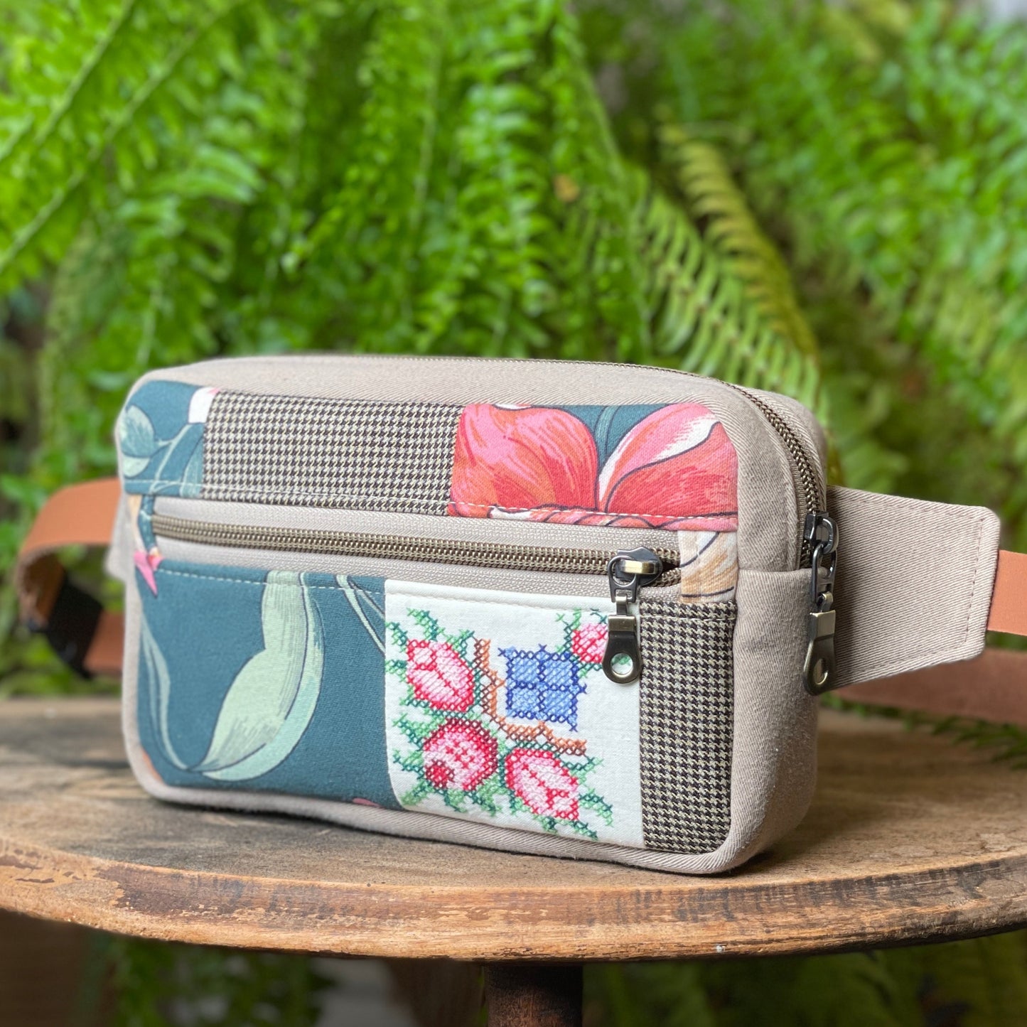 Embroidered Flowers Fanny Pack