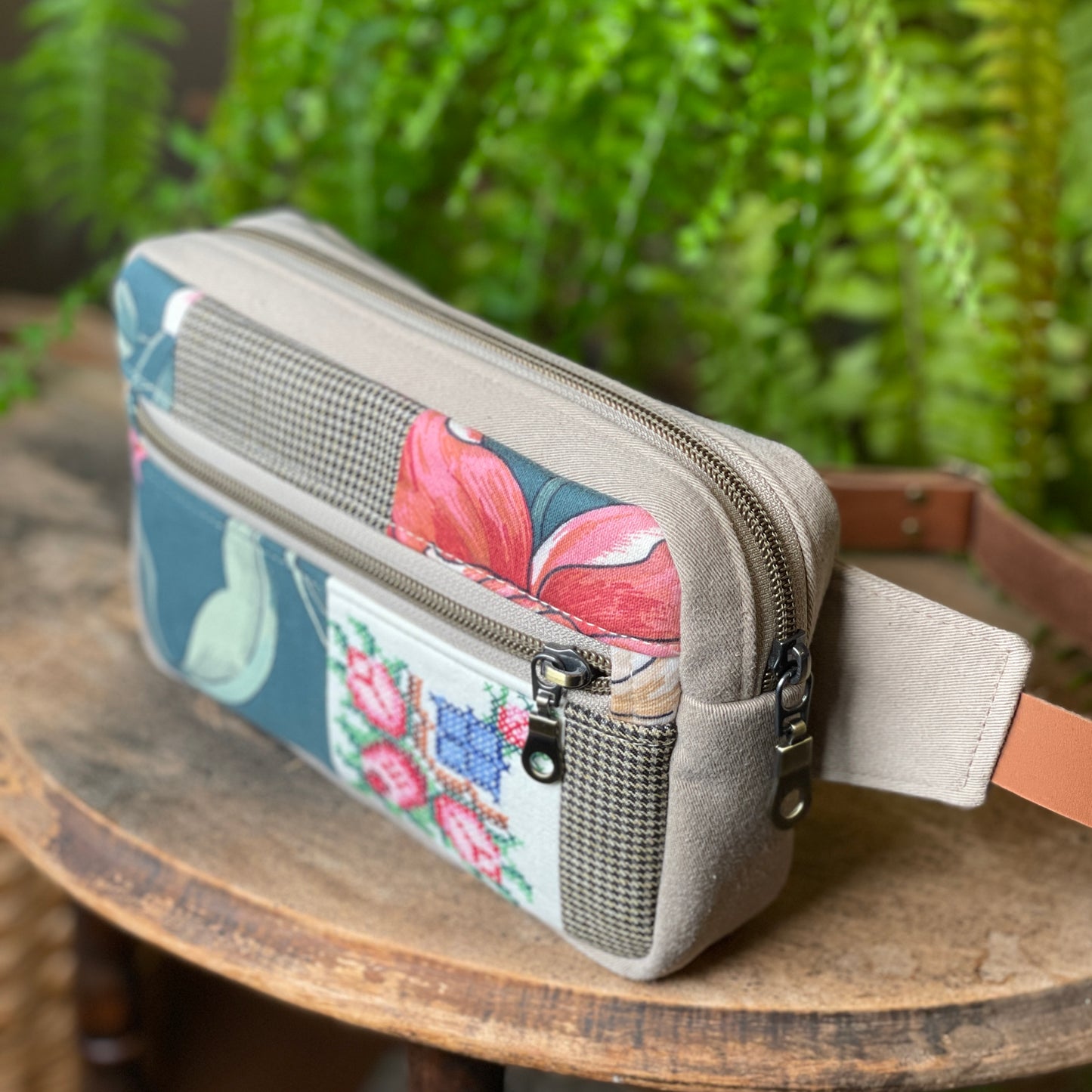 Embroidered Flowers Fanny Pack
