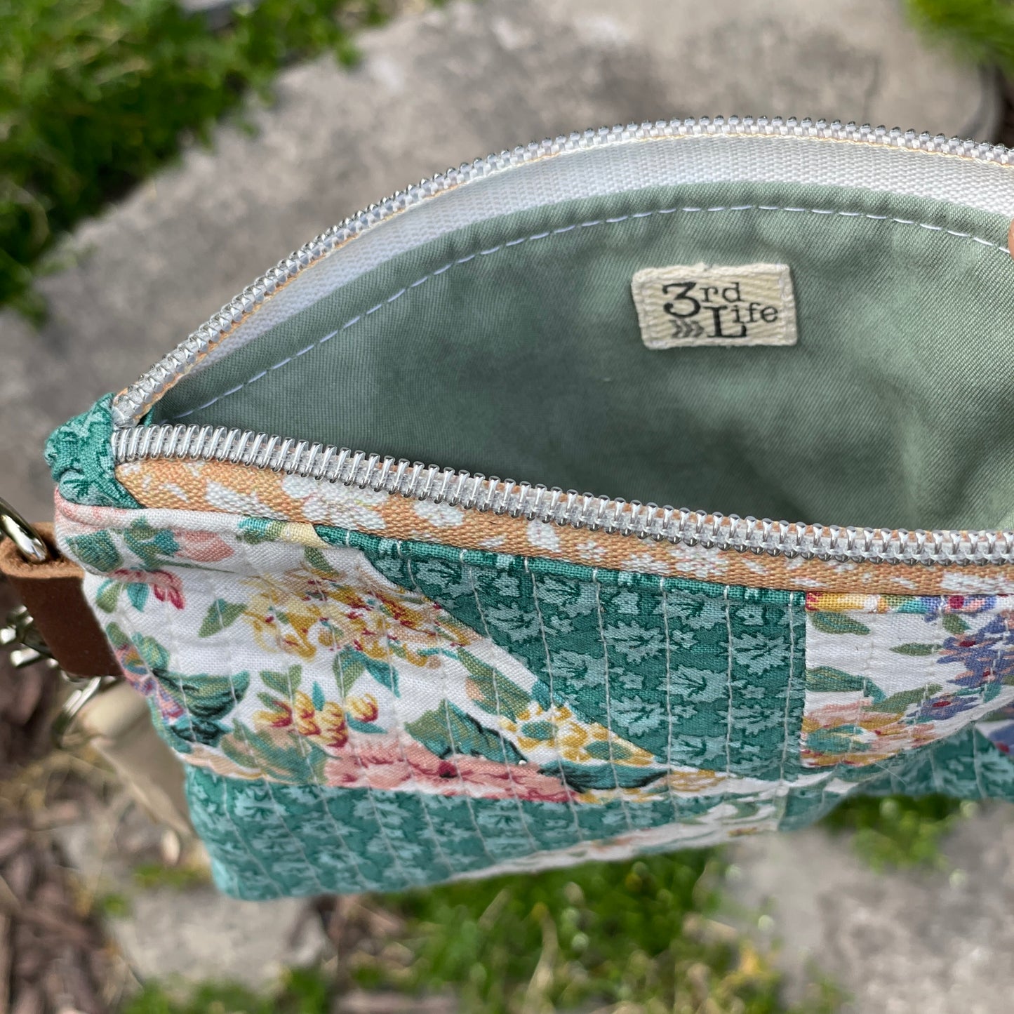 Upcycled Quilt Zippered Pouch
