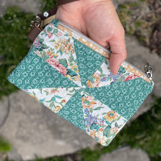 Upcycled Quilt Zippered Pouch