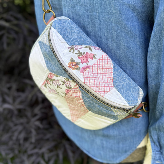 Upcycled Quilt Bag - Cotton Candy Star 2