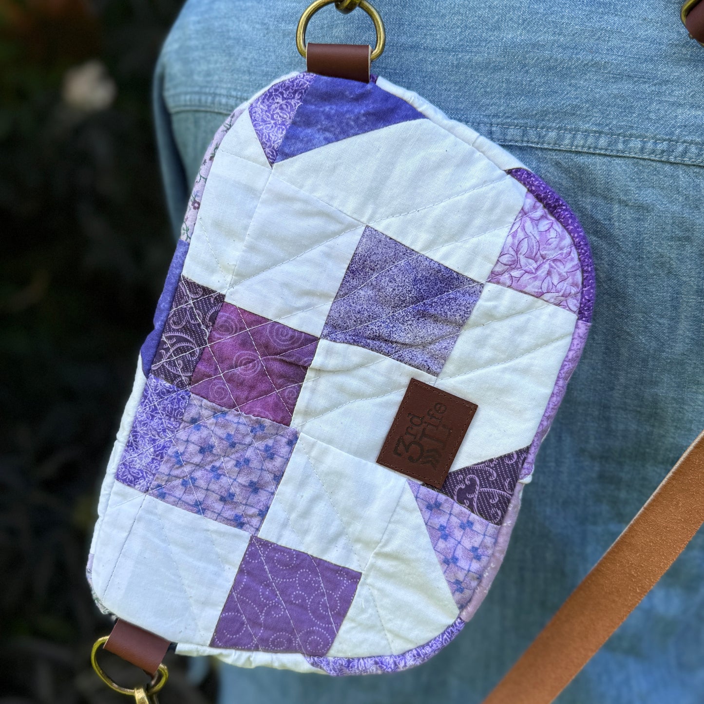 Upcycled Quilt Bag - Purple Passion