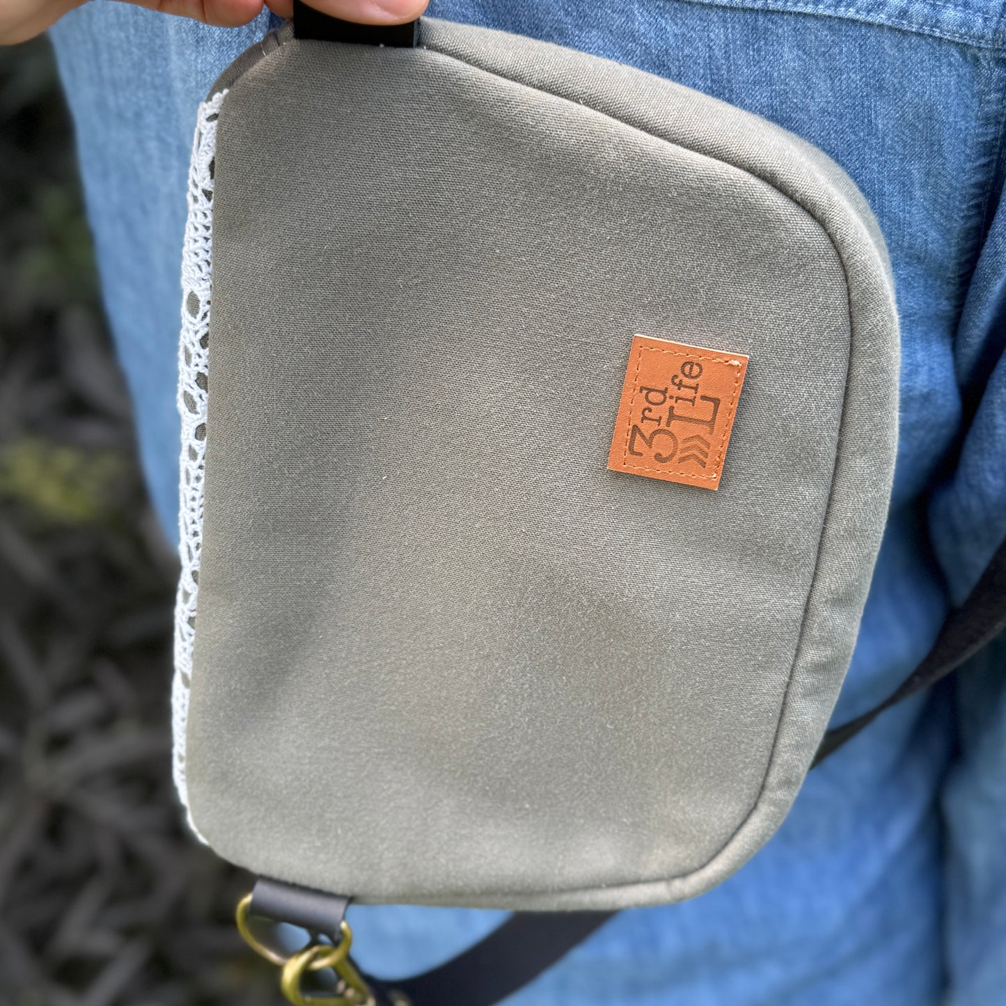 Upcycled Bag - Doily Love