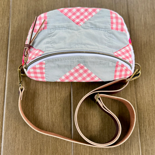 Upcycled Quilt Bag - Picnic Star with Wiener Dog Interior