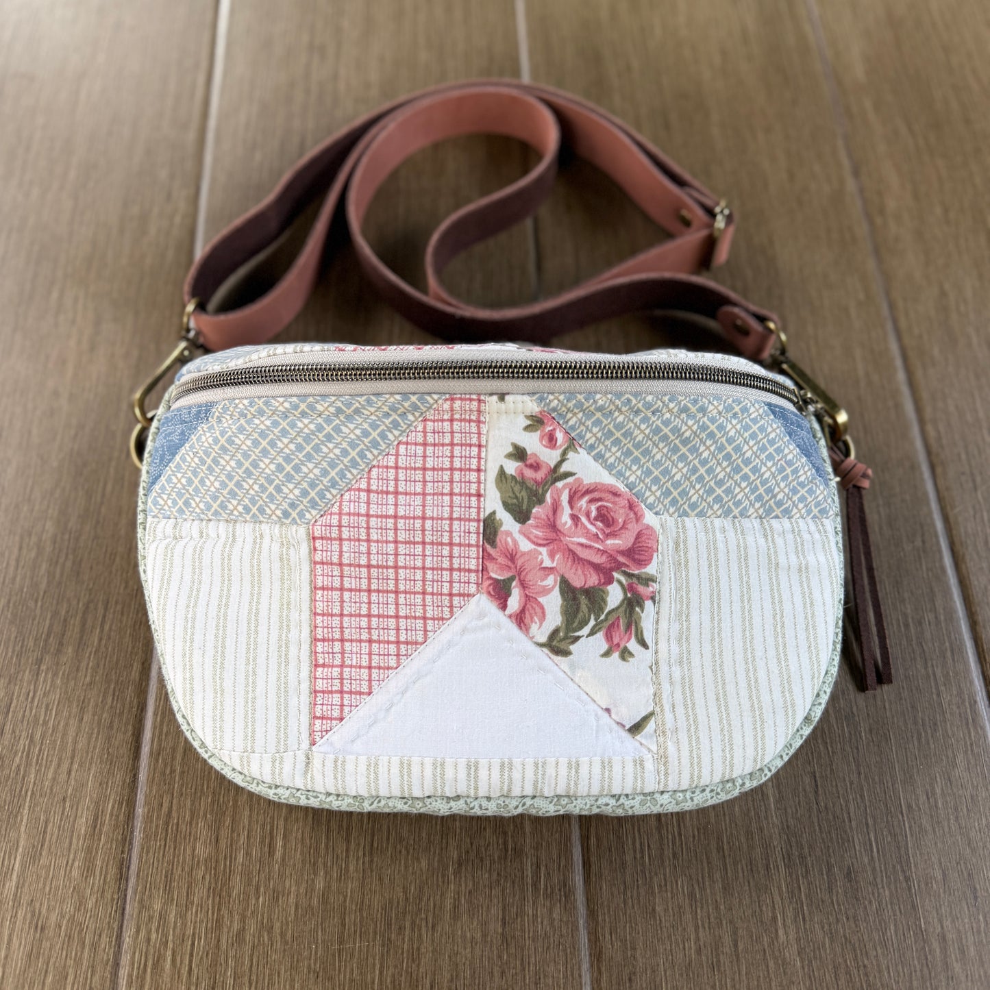 Upcycled Quilt Bag - Cotton Candy Star 4