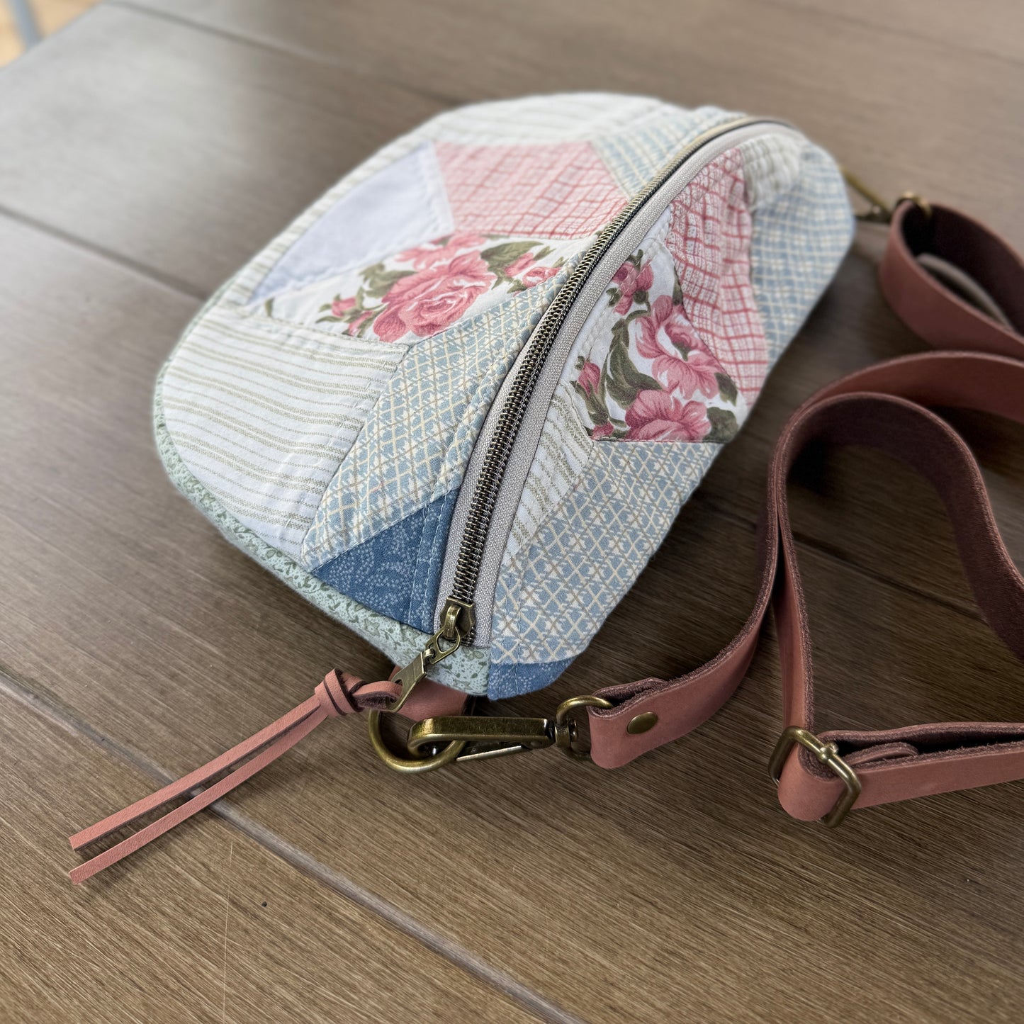 Upcycled Quilt Bag - Cotton Candy Star 4