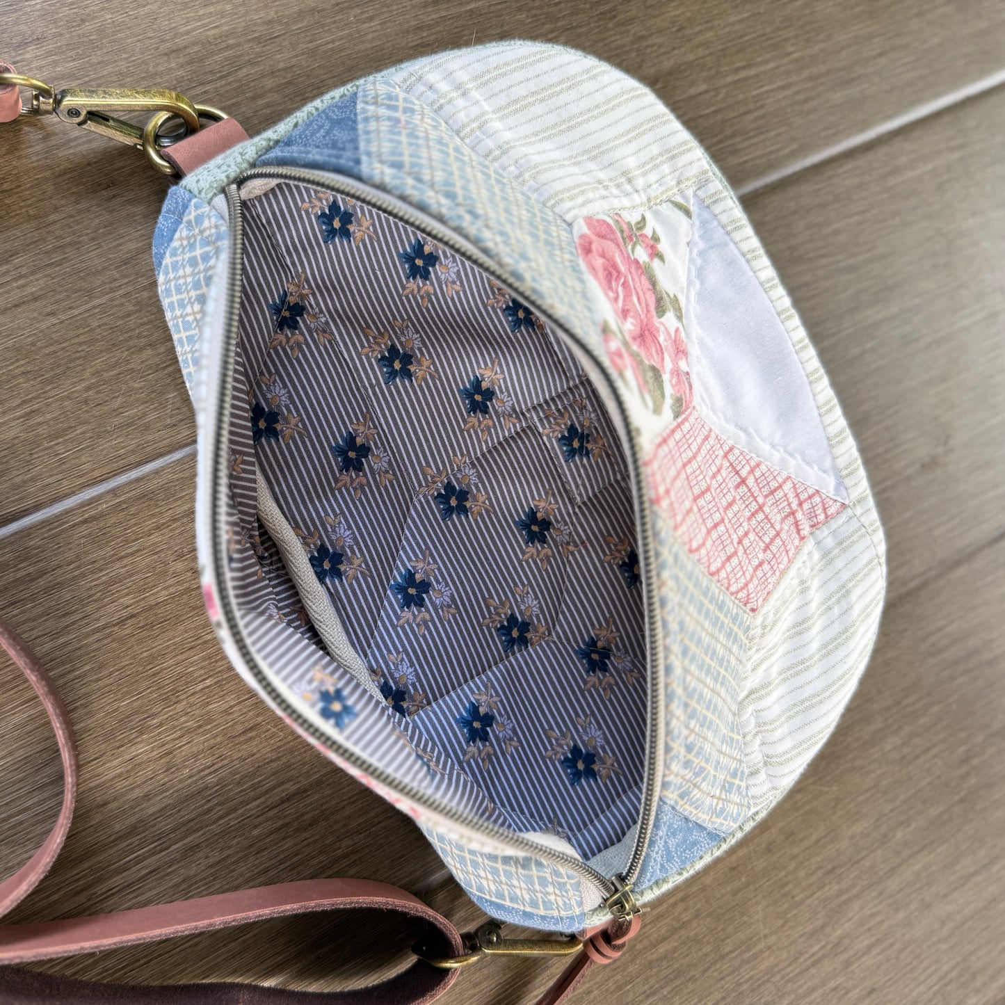 Upcycled Quilt Bag - Cotton Candy Star 4