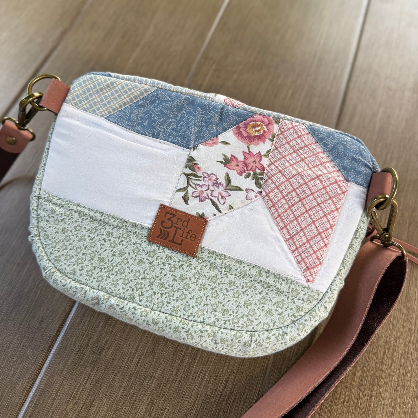 Upcycled Quilt Bag - Cotton Candy Star 4