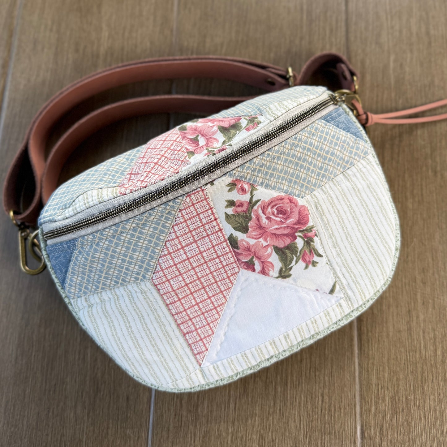 Upcycled Quilt Bag - Cotton Candy Star 4