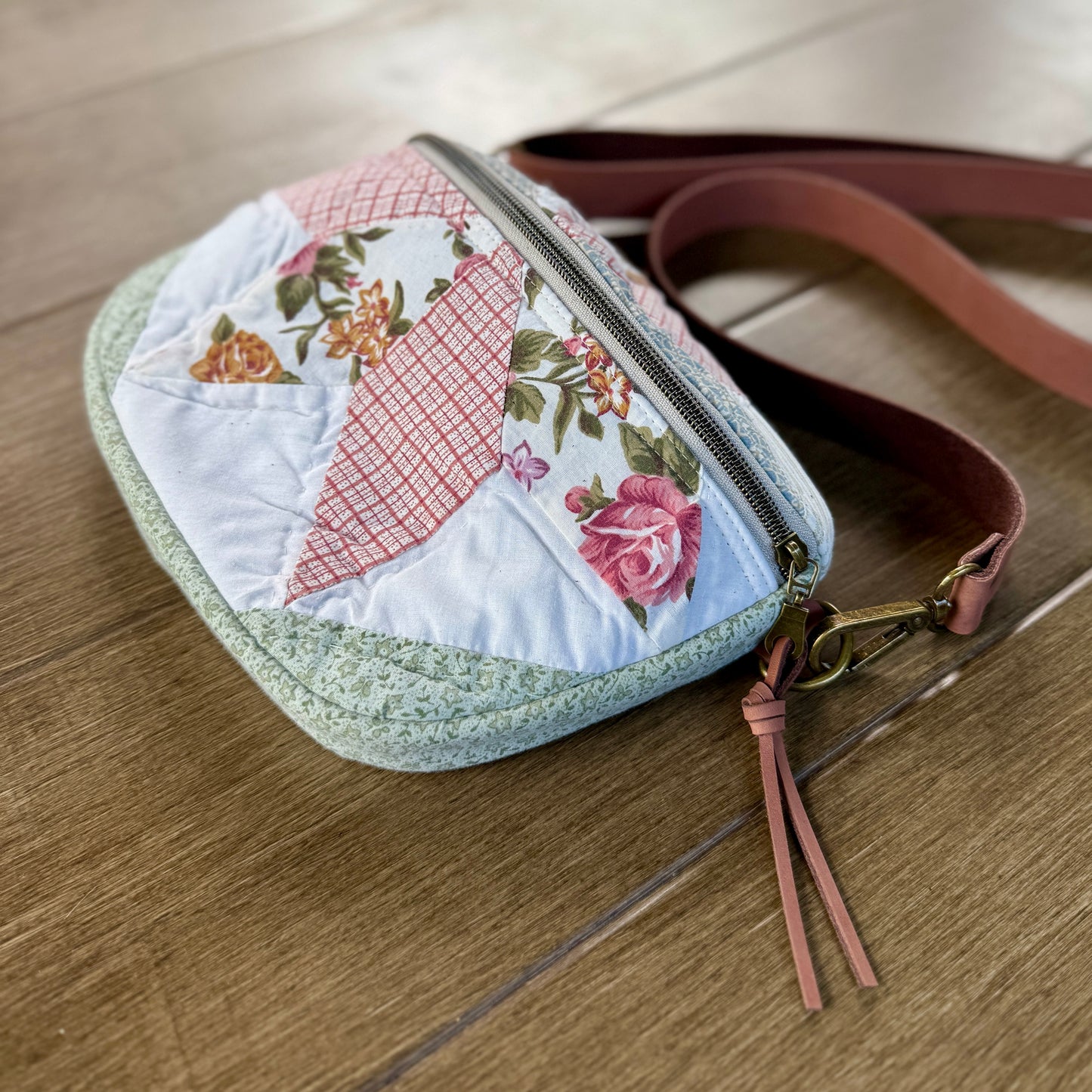 Upcycled Quilt Bag - Cotton Candy Star 5
