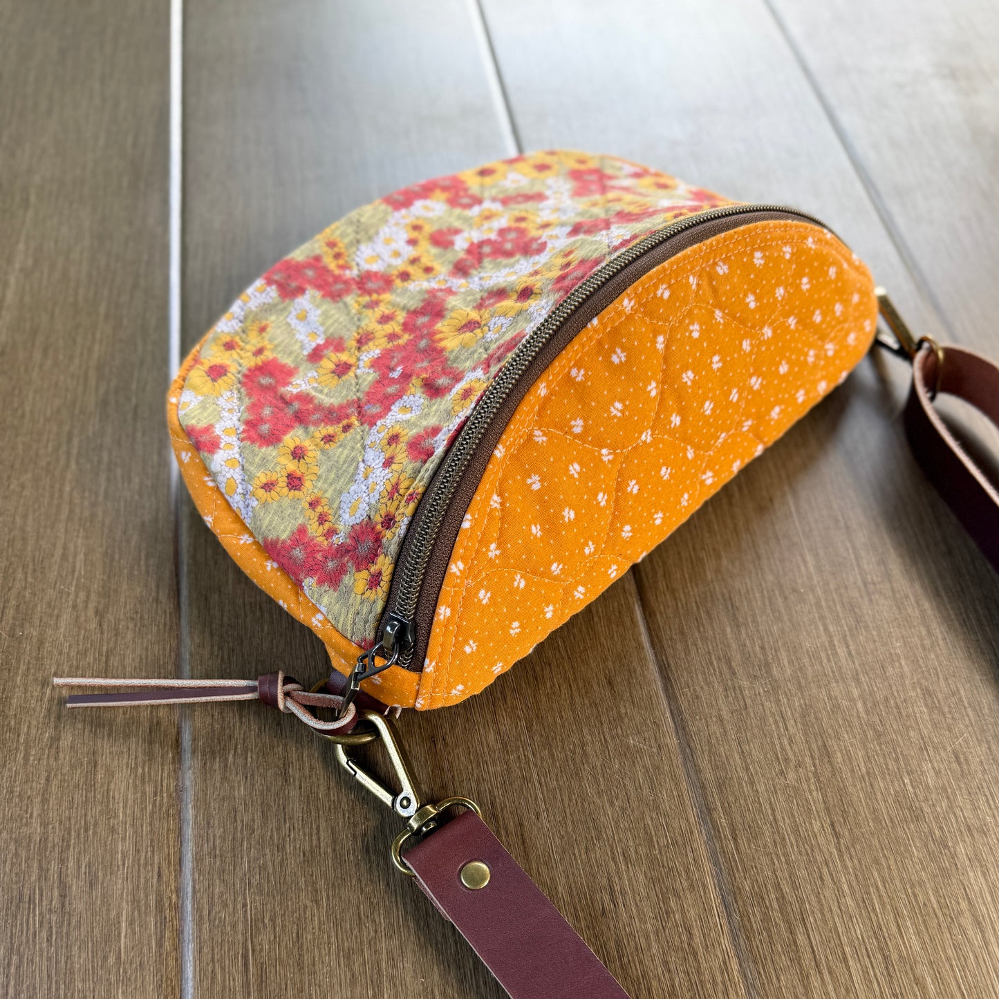 Upcycled Quilt Bag - Sunflower