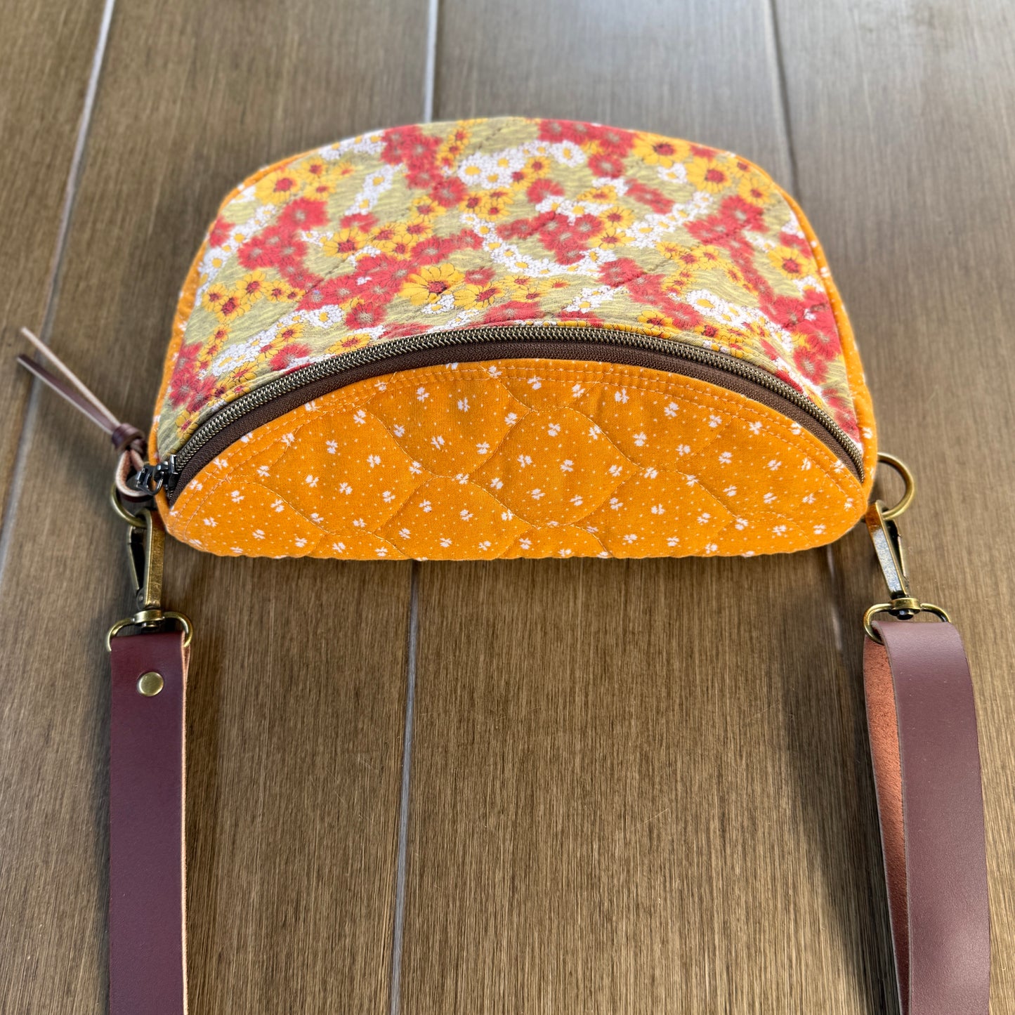 Upcycled Quilt Bag - Sunflower