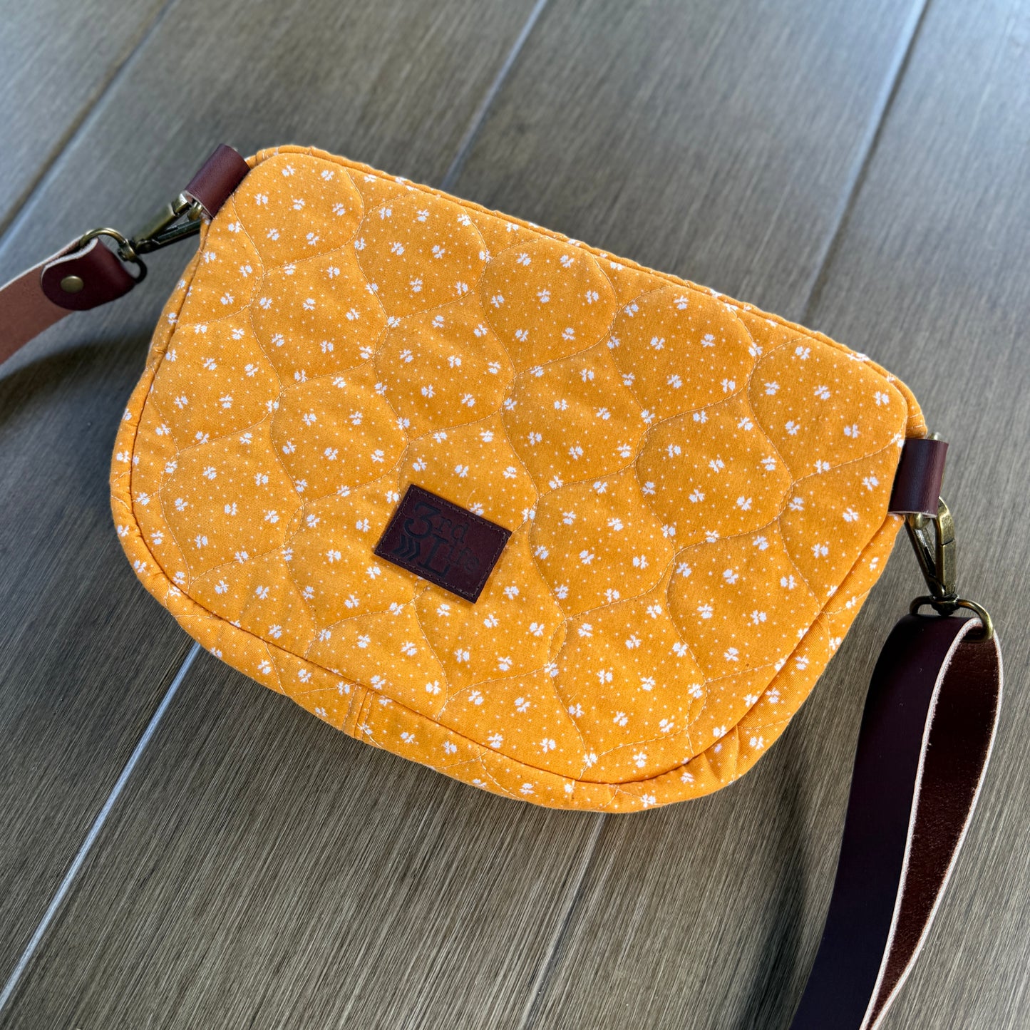 Upcycled Quilt Bag - Sunflower