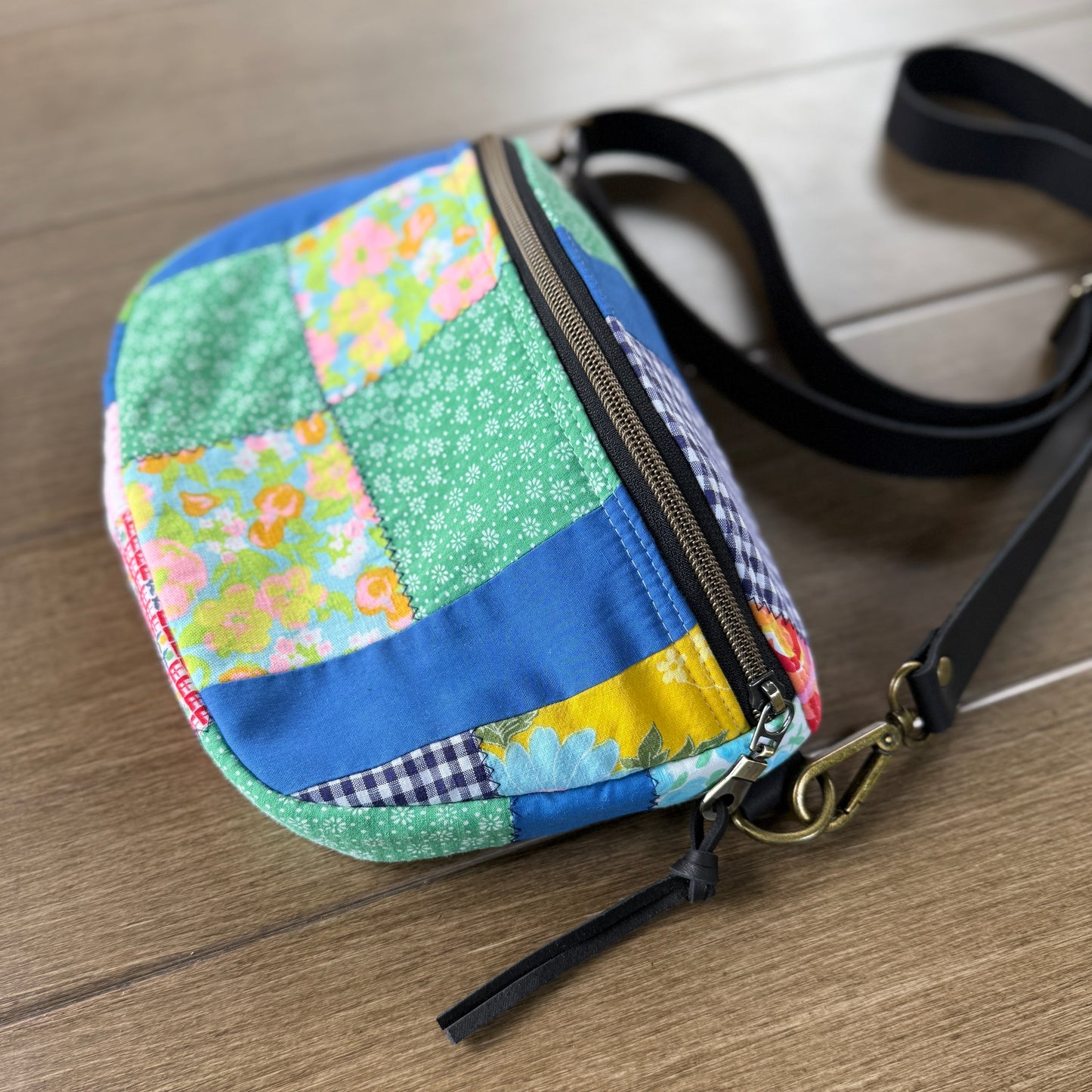 Upcycled Quilt Bag - Patchwork Picnic