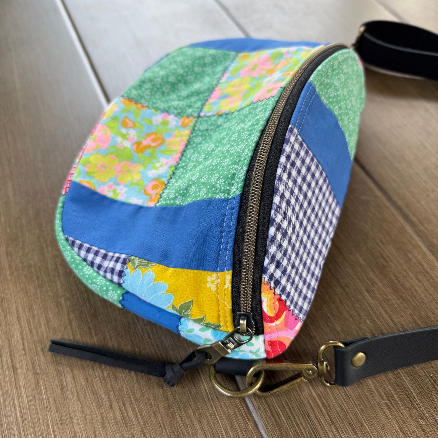Upcycled Quilt Bag - Patchwork Picnic