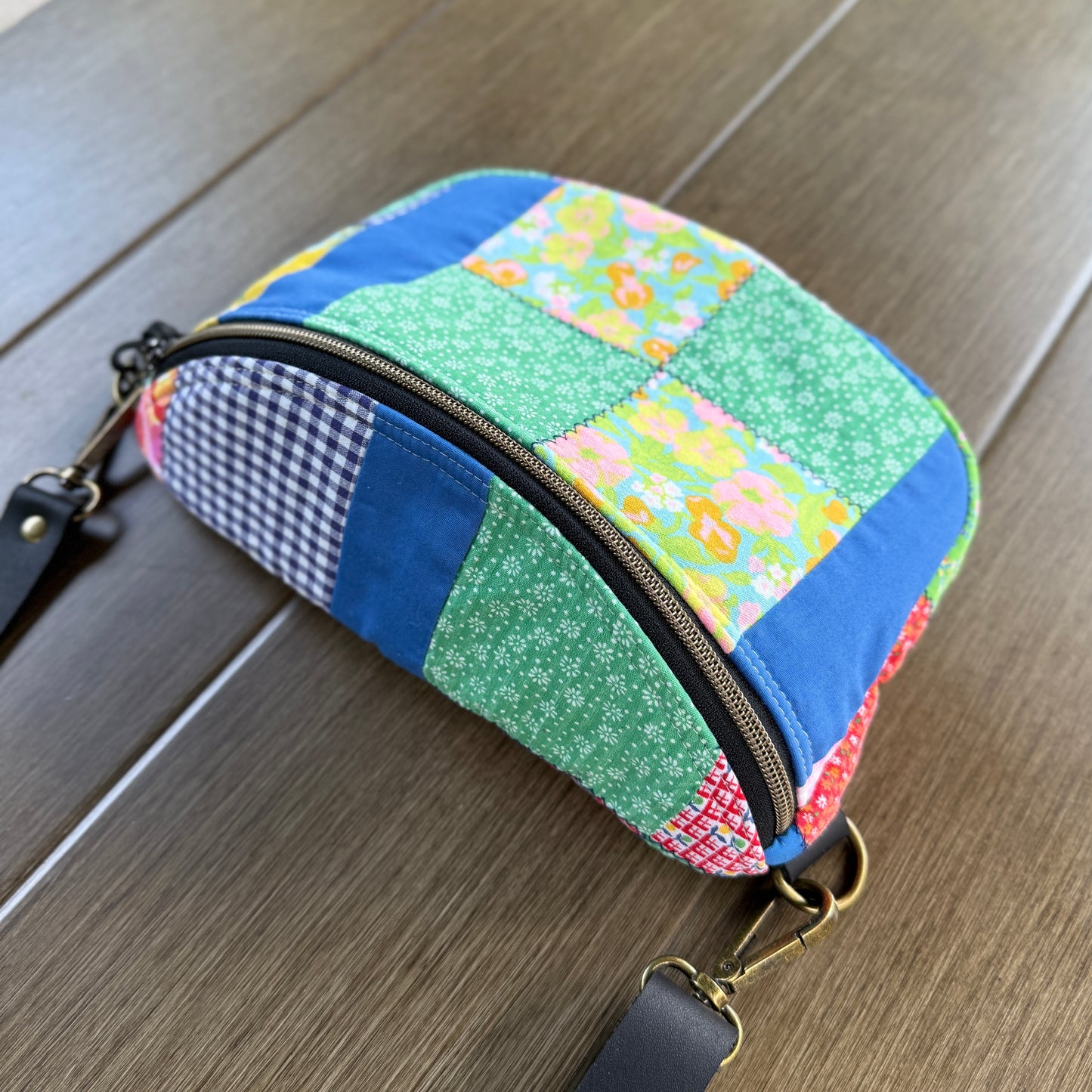 Upcycled Quilt Bag - Patchwork Picnic