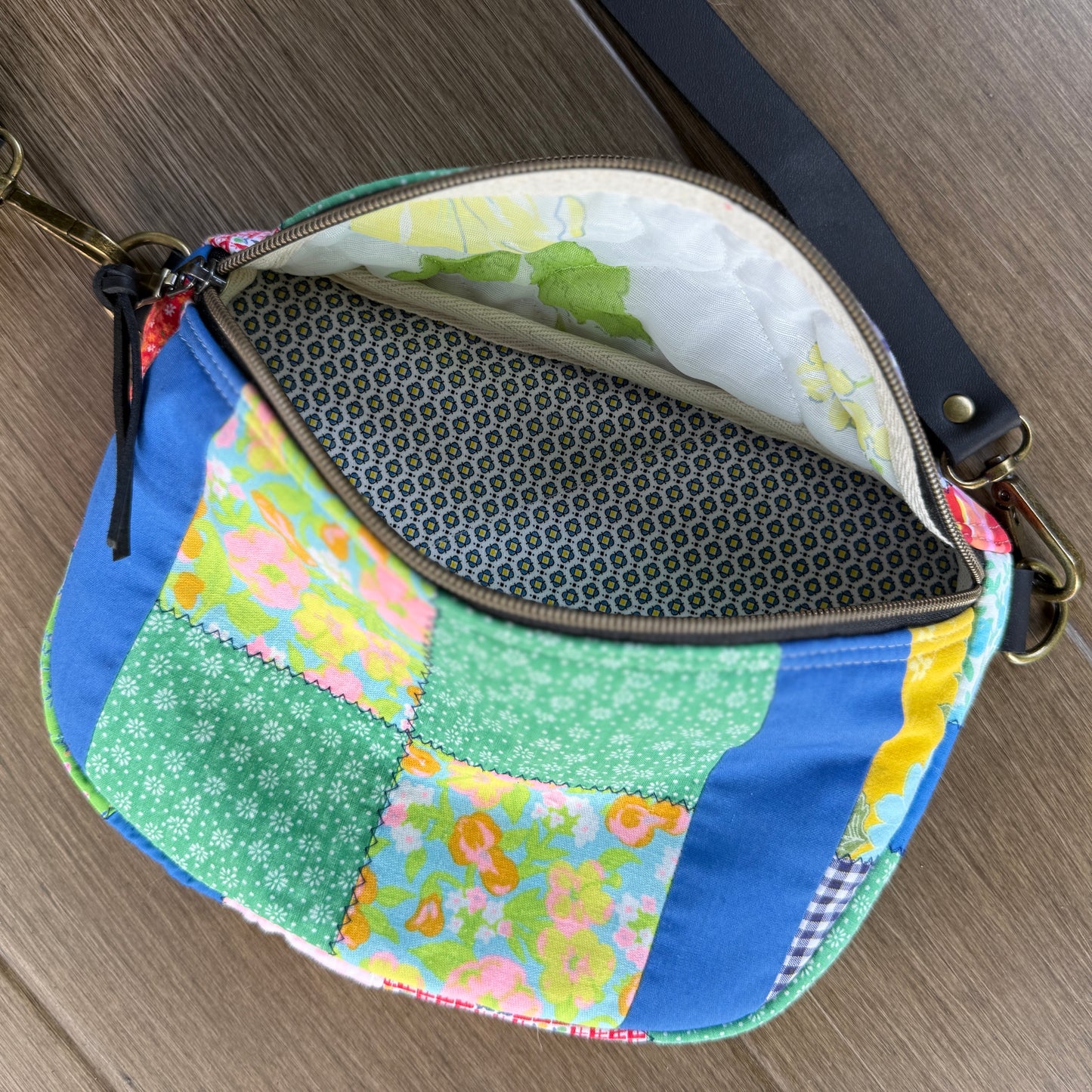 Upcycled Quilt Bag - Patchwork Picnic