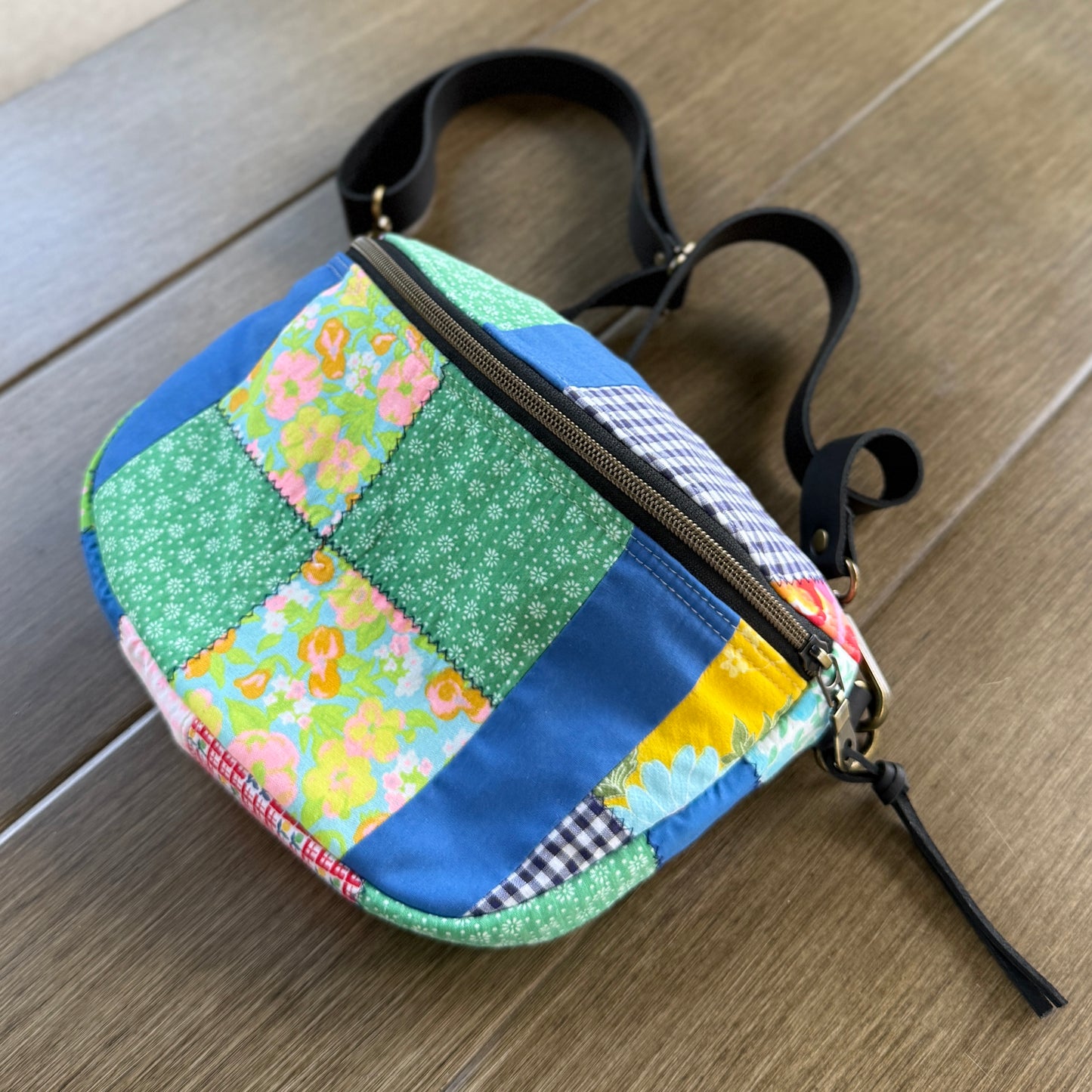 Upcycled Quilt Bag - Patchwork Picnic