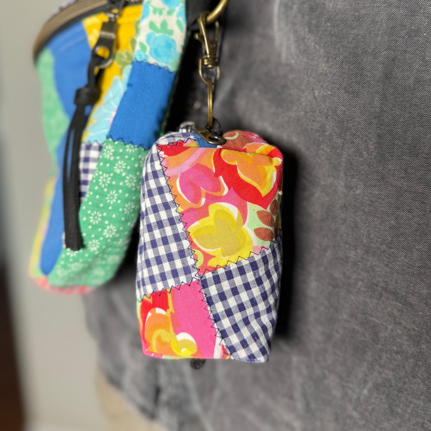 Clip on Pouch - Patchwork Picnic