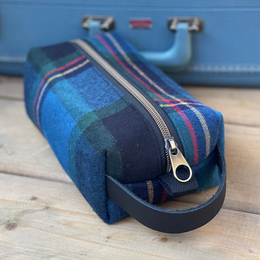 Toiletry Bag - Blue Plaid