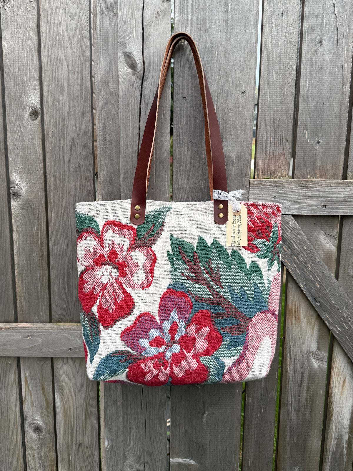 Strawberry Bloom, Tapestry Tote