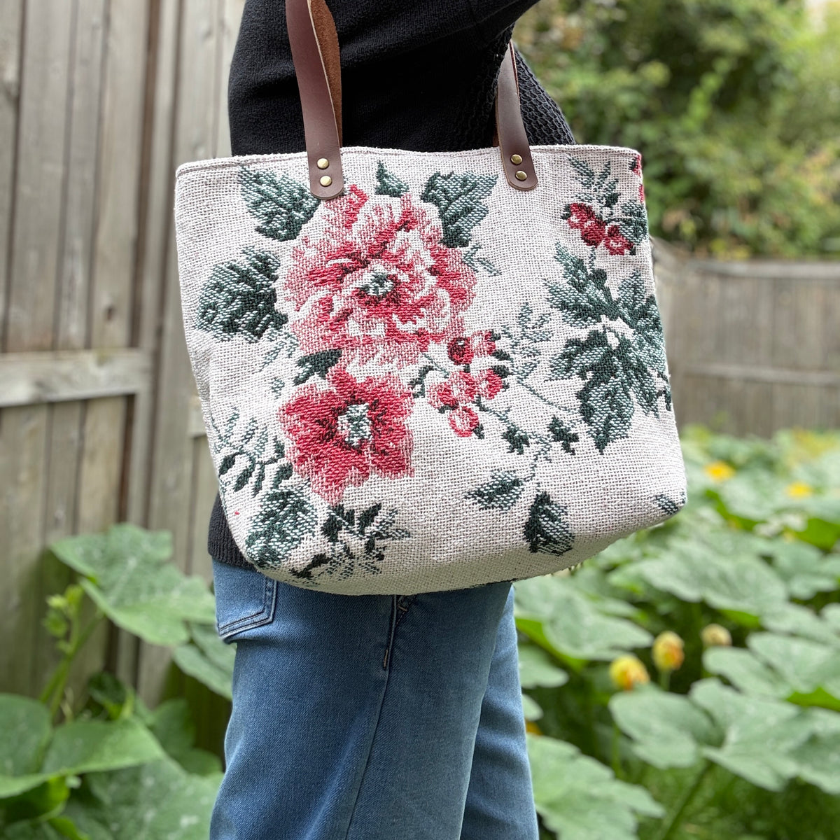 Cottage Rose, Tapestry Tote