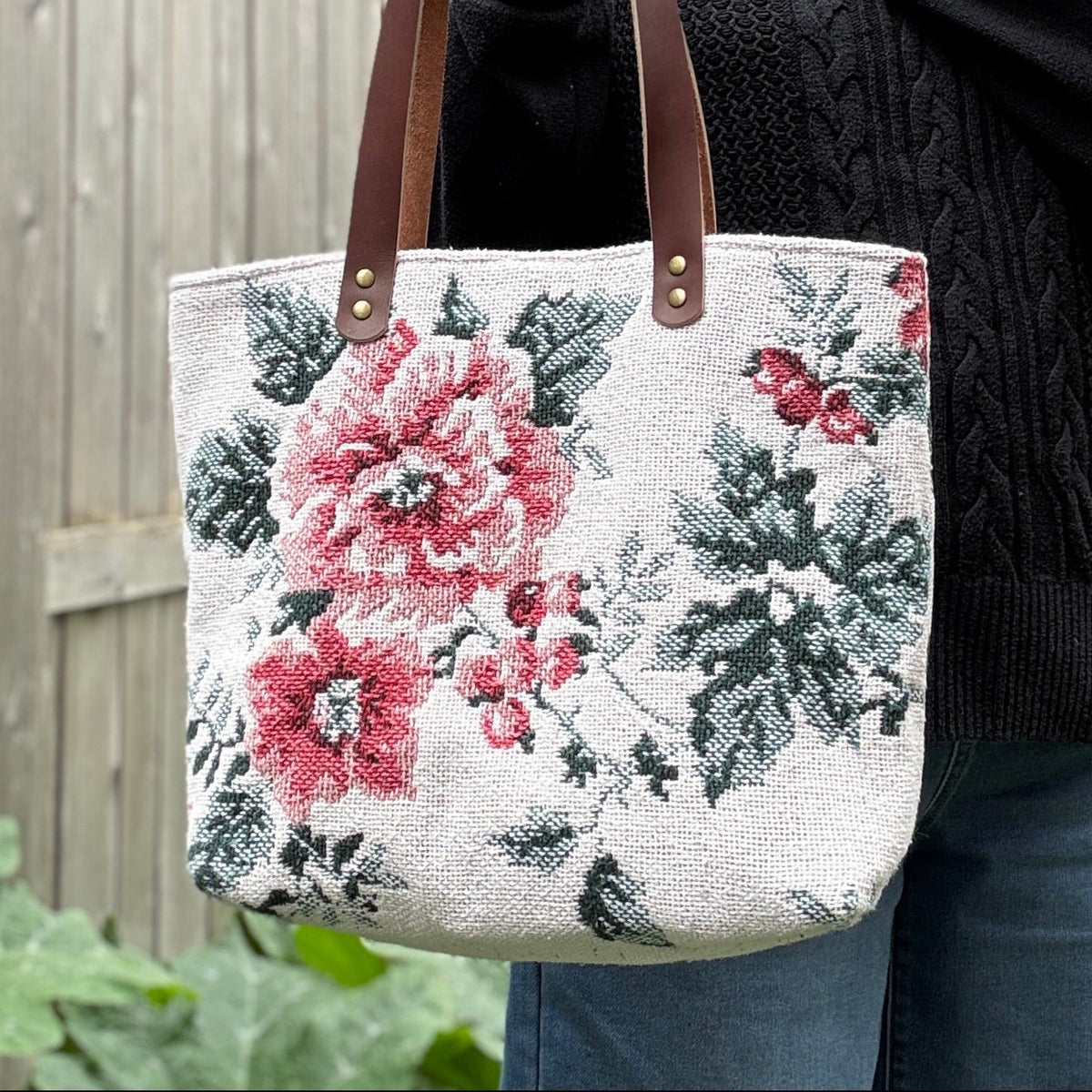 Cottage Rose, Tapestry Tote