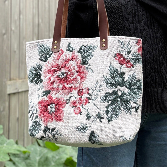 Cottage Rose, Tapestry Tote